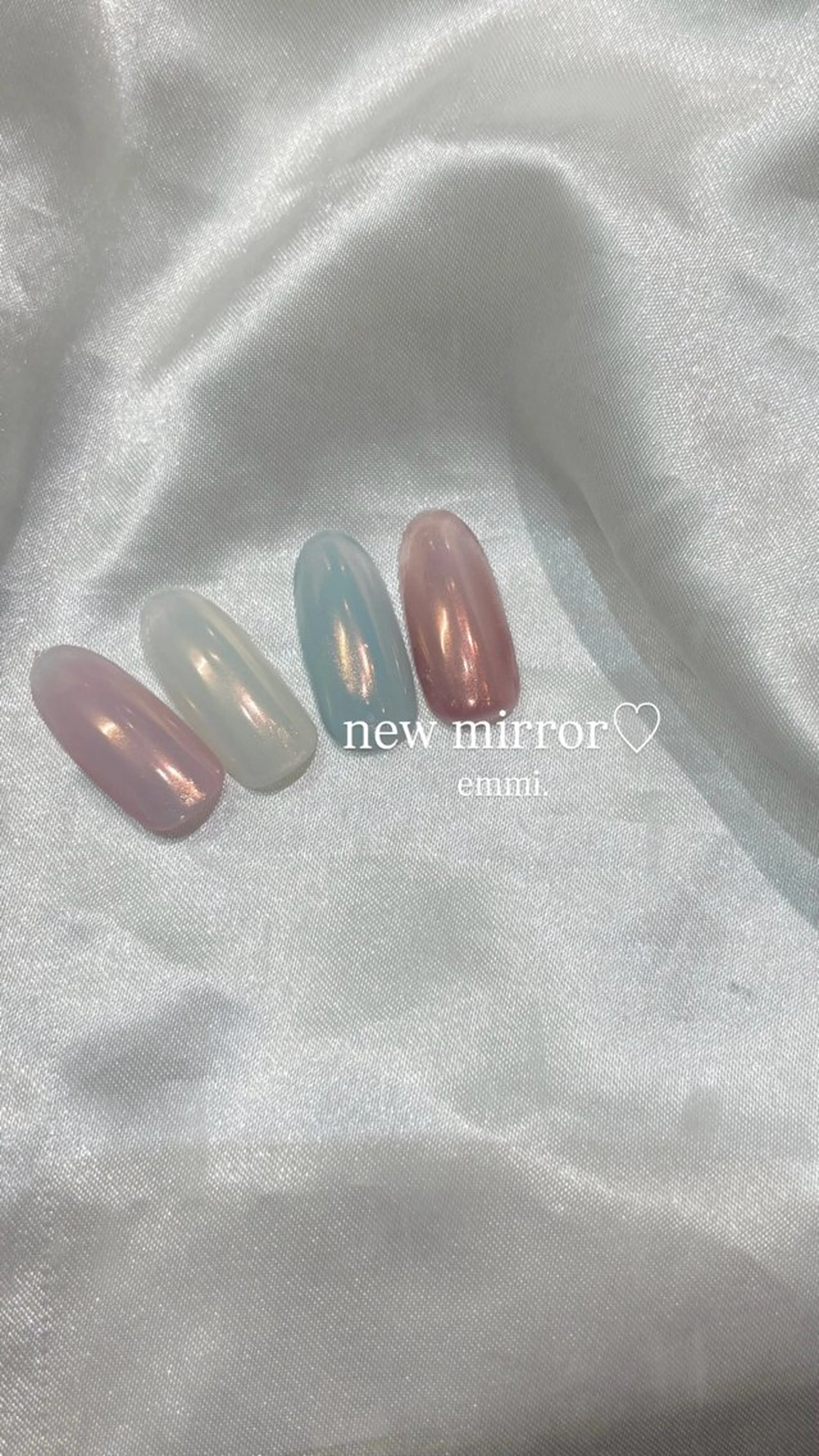 ネイル チークネイル フレンチネイル ガーリー 氷ネイル・うるうるネイル キラキラネイル ハンドネイル emmi nailのネイルデザイン