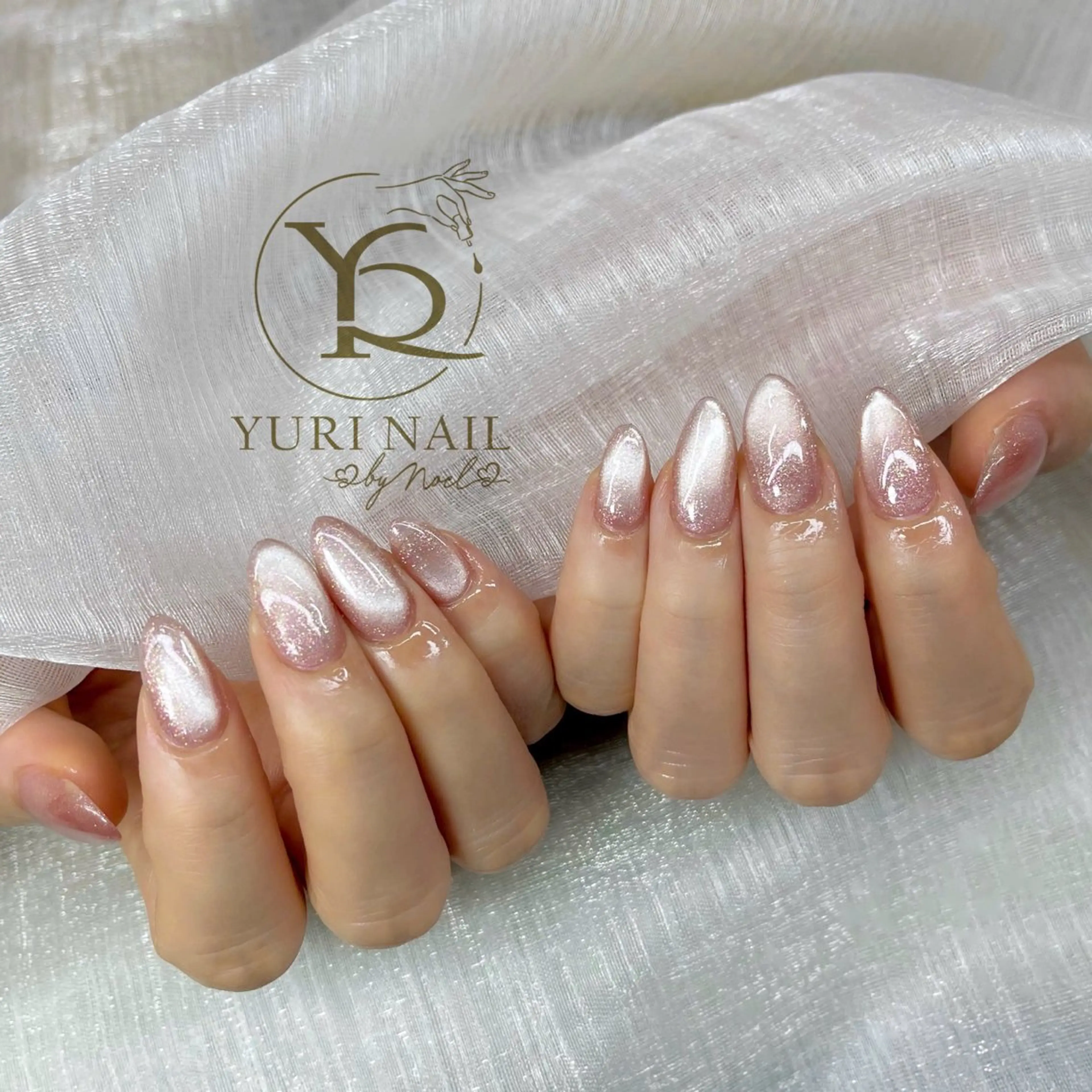 ネイル チークネイル フットネイル フレンチネイル 韓国ネイル 水色 ハンドネイル フットネイル ハンドケア YURI Nail NARITAのネイルデザイン