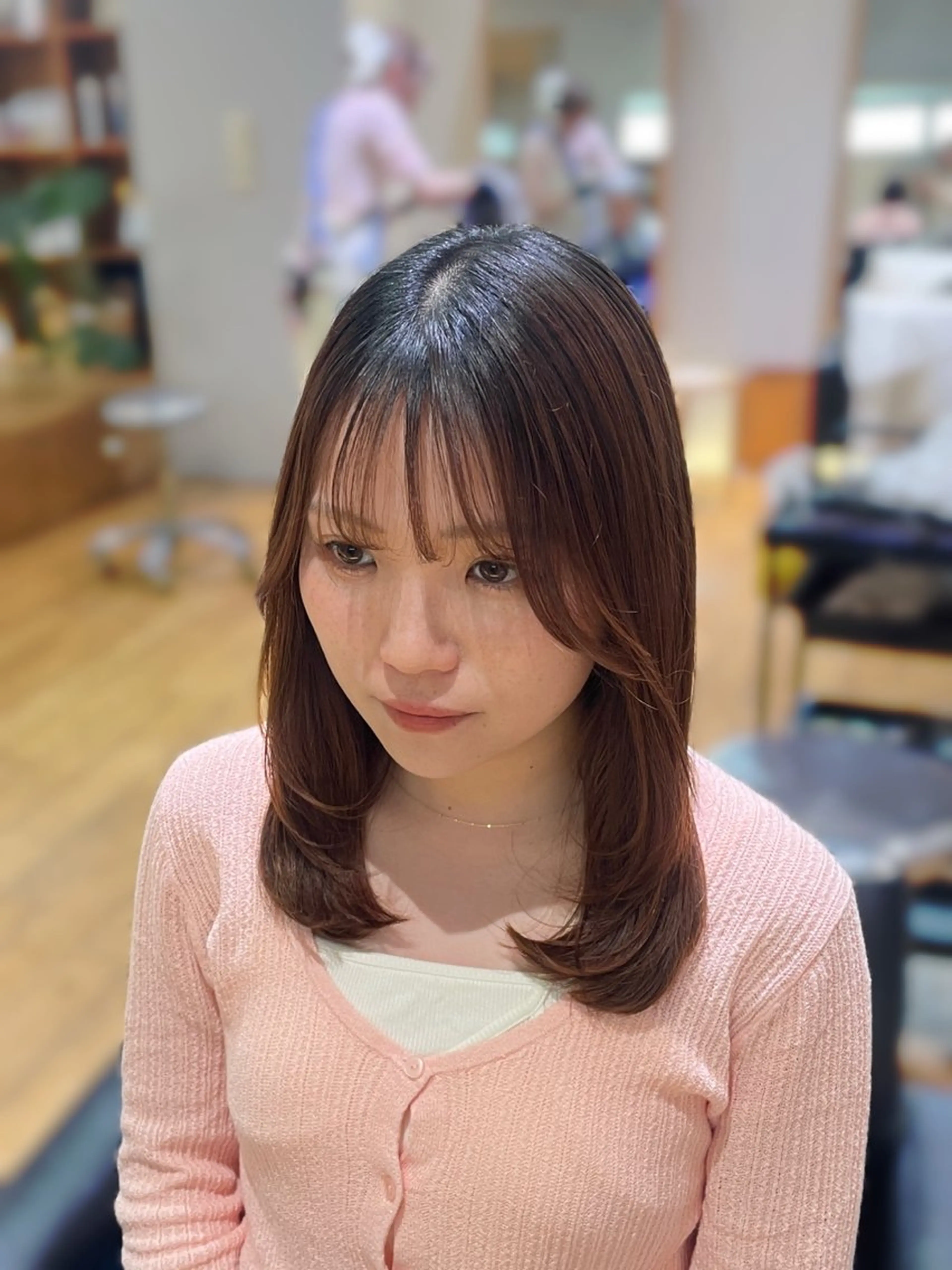 ミディアム パーマ 縮毛矯正 カット 縮毛矯正 トリートメント 縮毛矯正/レイヤー 🌙児玉光瑠のヘアスタイル