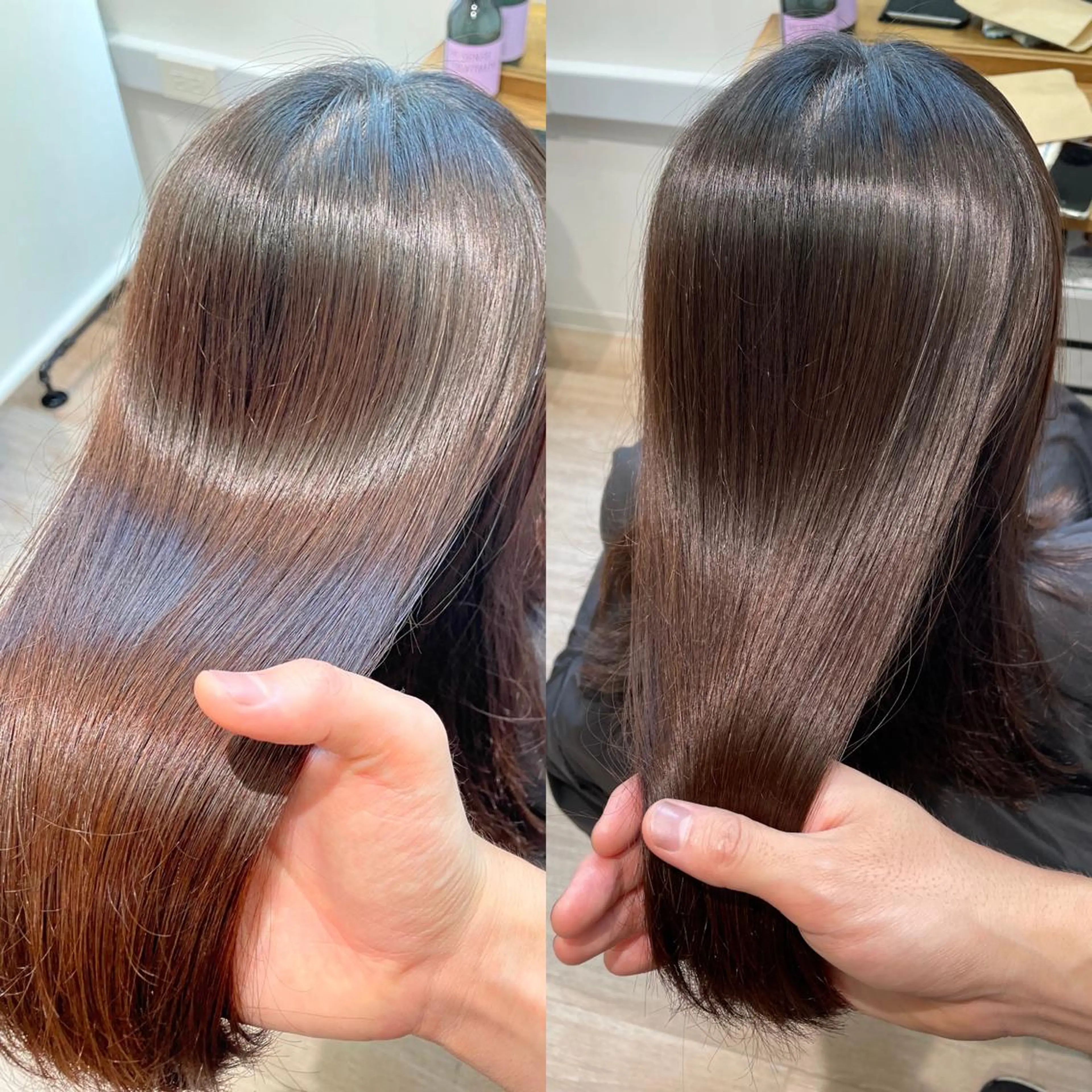 ロング カラー パーマ 関西センターパート メンズモデル募集のヘアスタイル