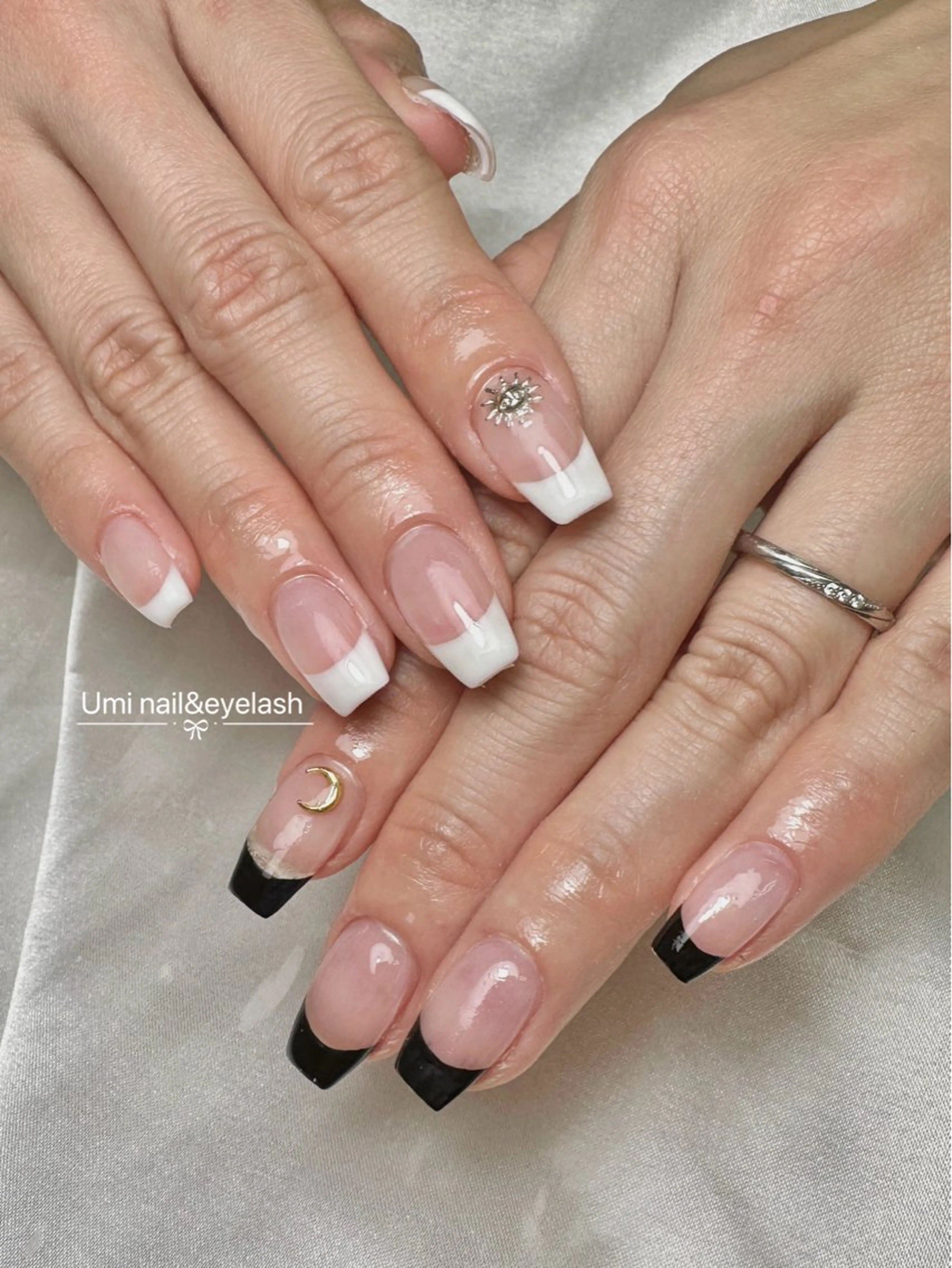 ミディアム ミディアムパーマ 韓国風ヘア ハンドネイル ハンドケア Umi nail& eyelash ゆみのマツエク・マツパデザイン