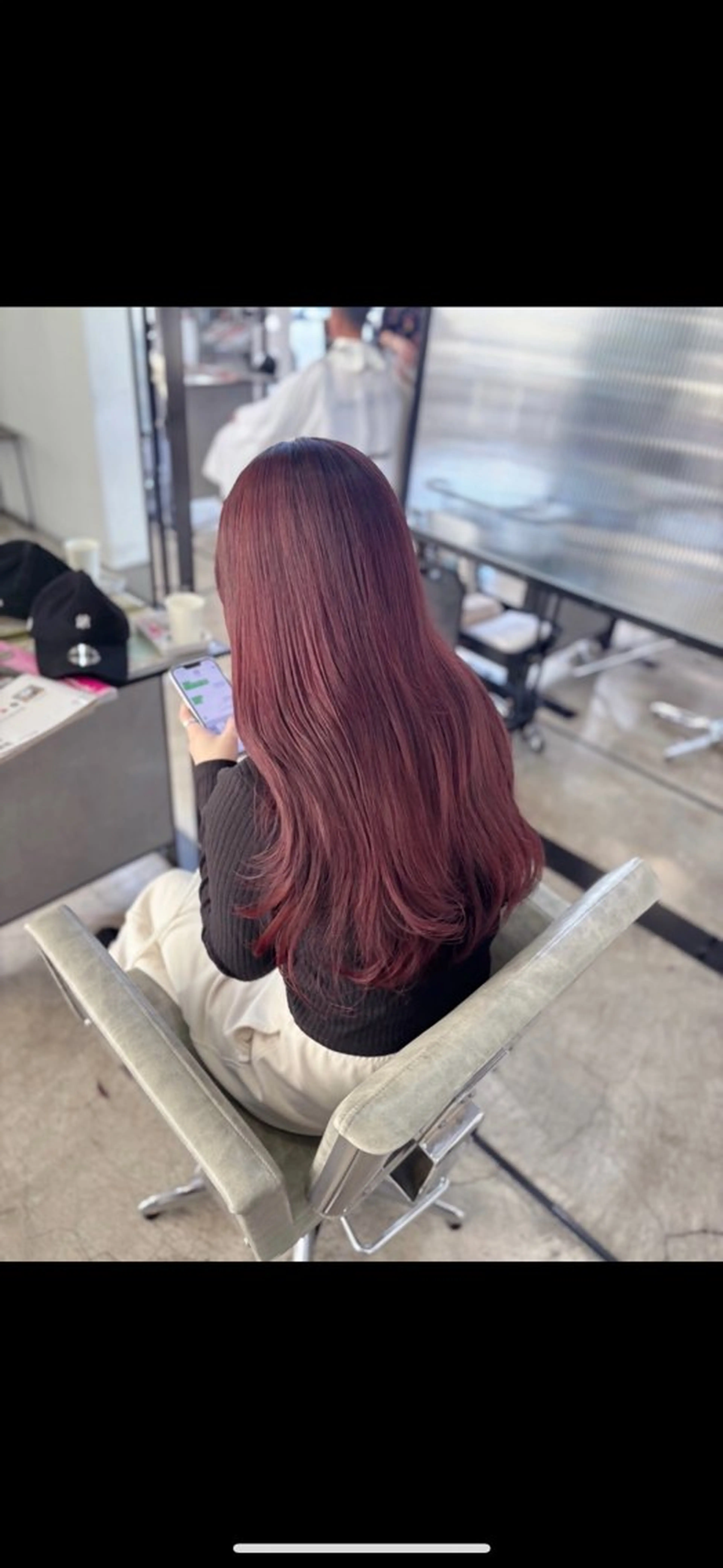 セミロング カット yui/ラベンダー/ ピンク/ワインレッドのヘアスタイル