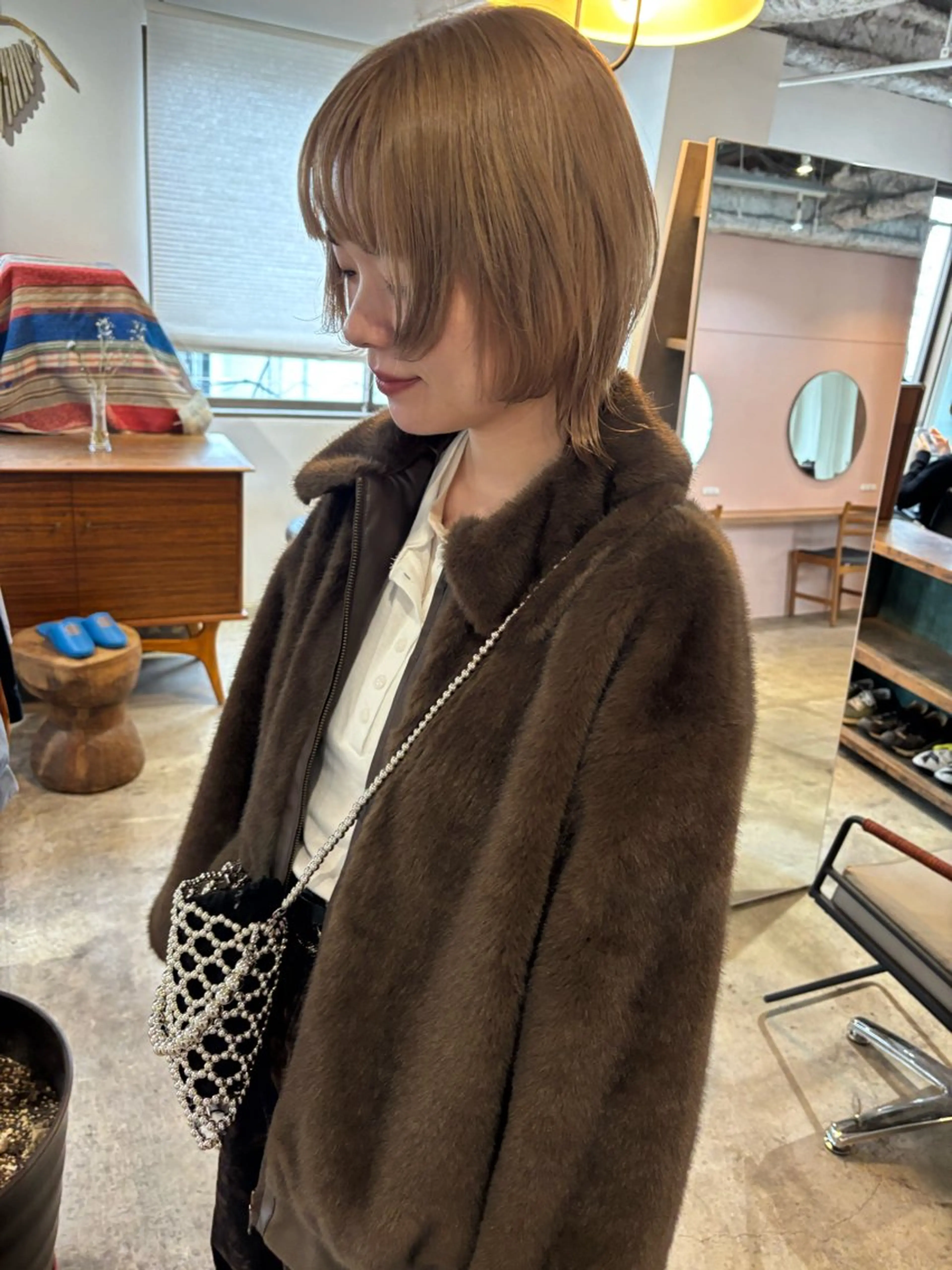 ミディアム ヘアカラー トリートメント Hayashi Shioriのヘアスタイル