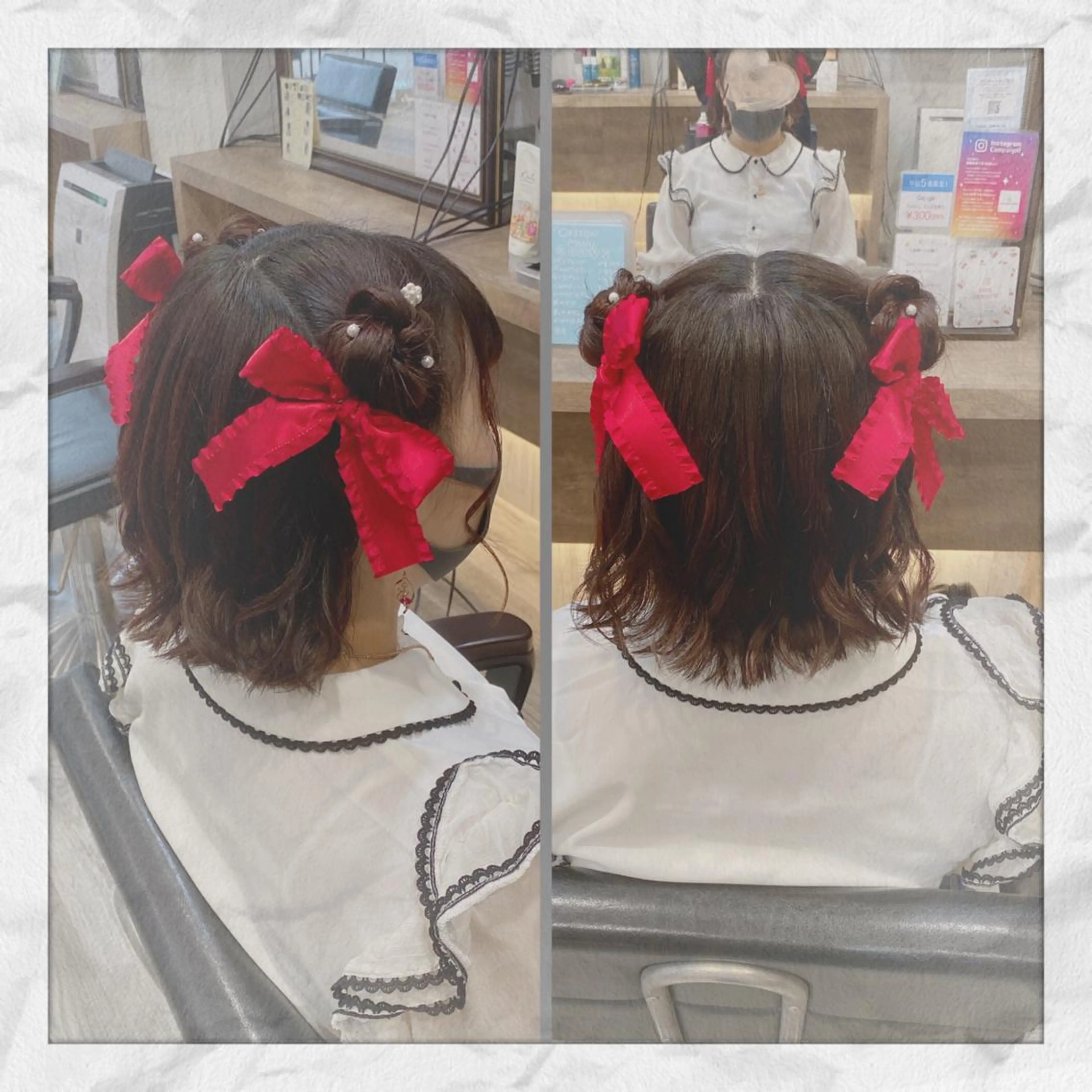 ミディアム ヘアアレンジ ヘアセット ヘアセット/着付け 𓇼 松本 夏美𓇼のヘアスタイル
