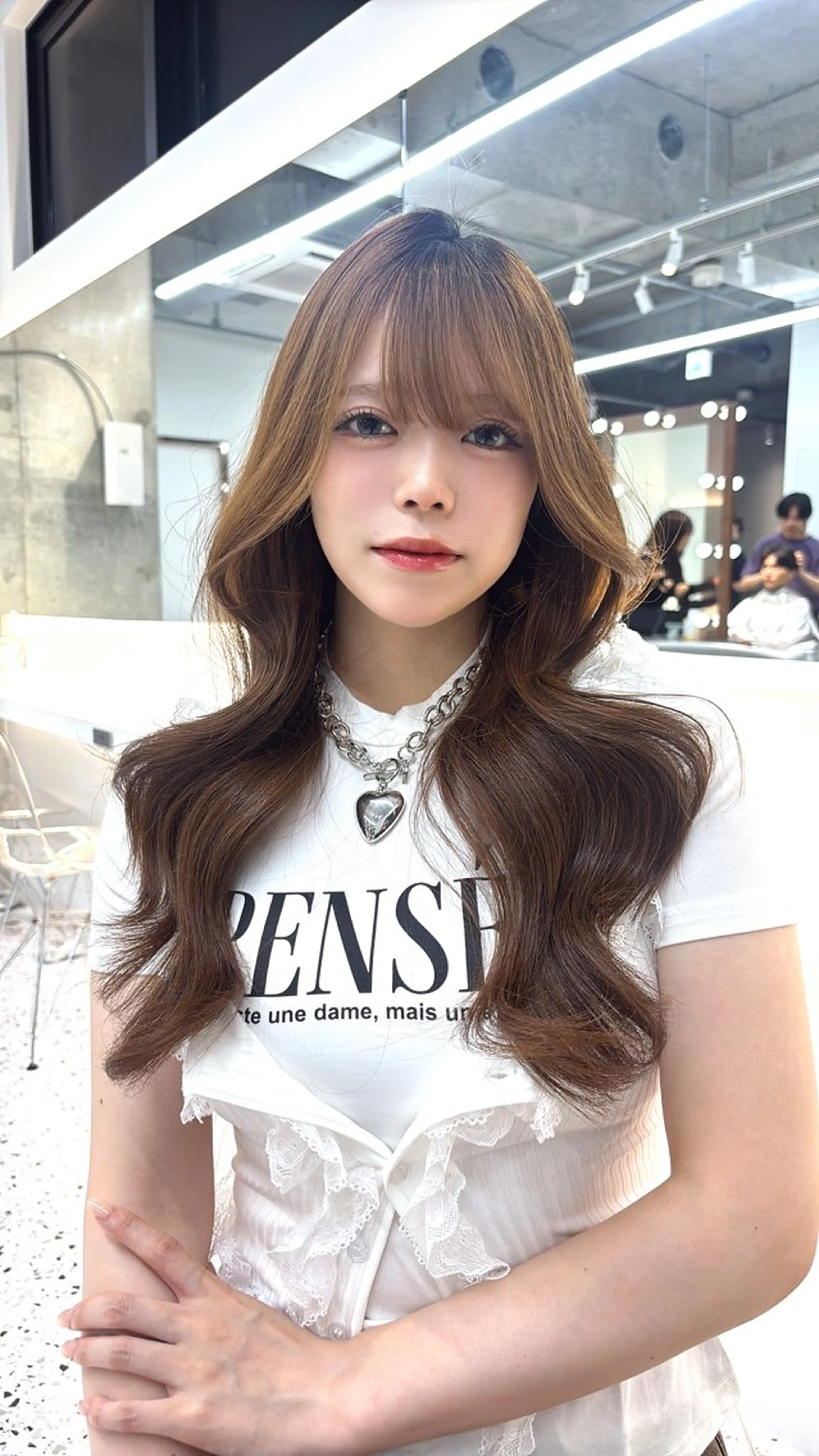 ロング カラー ハイレイヤー レイヤーカット 🍒ブリーチなしカラ ー／Sakura🍒のヘアスタイル