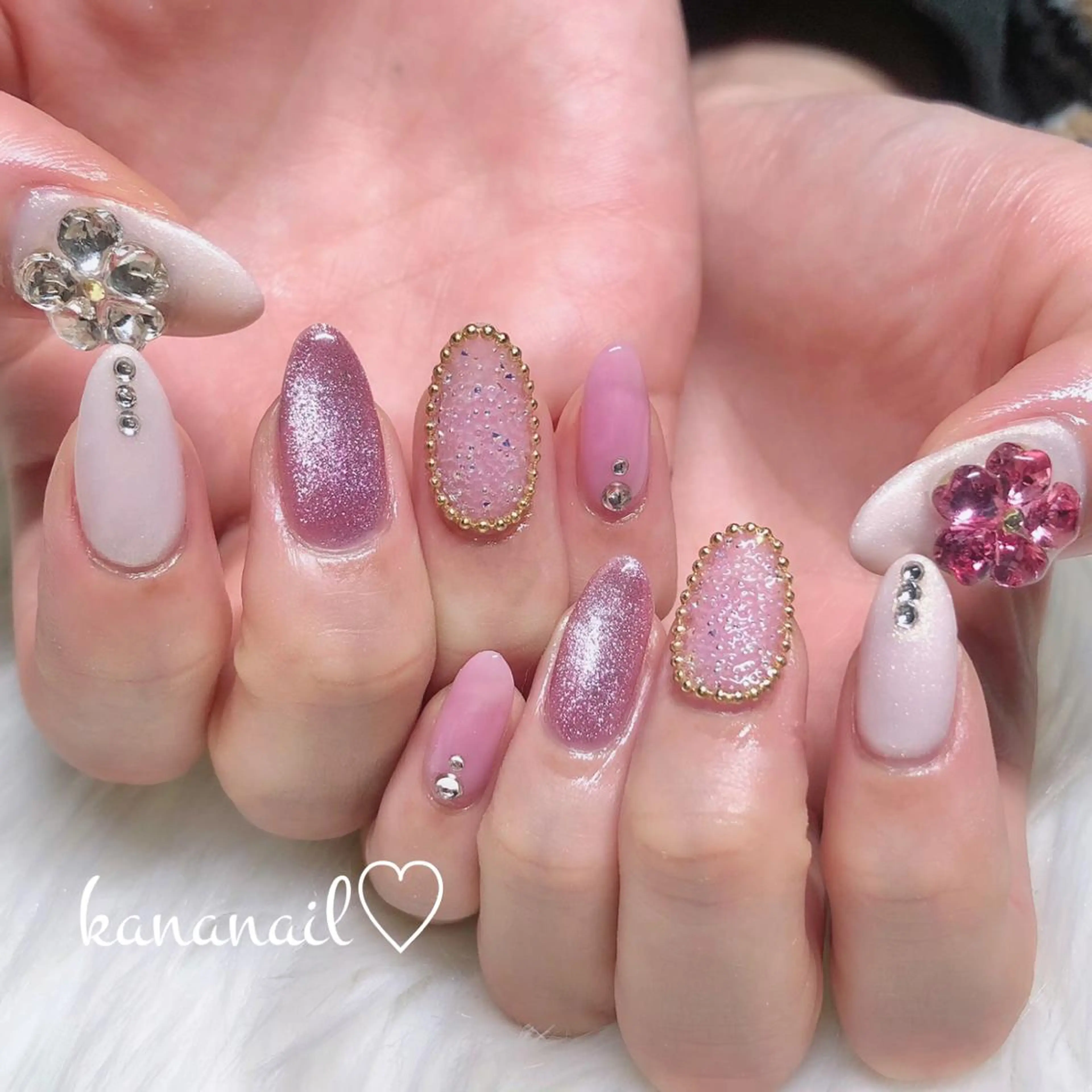 ネイル ミディアムネイル ハンドネイル kananail ♡のネイルデザイン