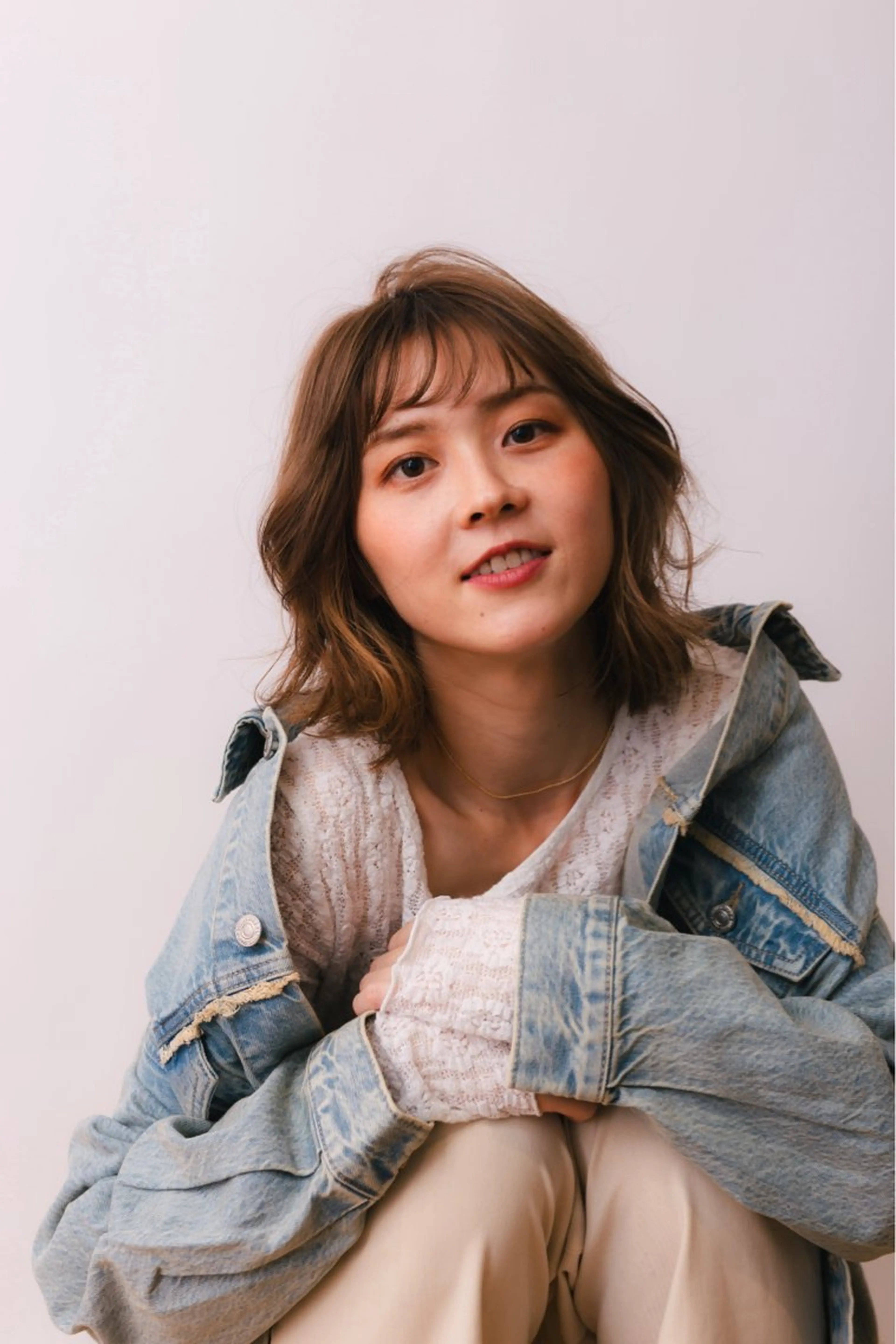 ミディアム 伊賀 裕菜のヘアスタイル