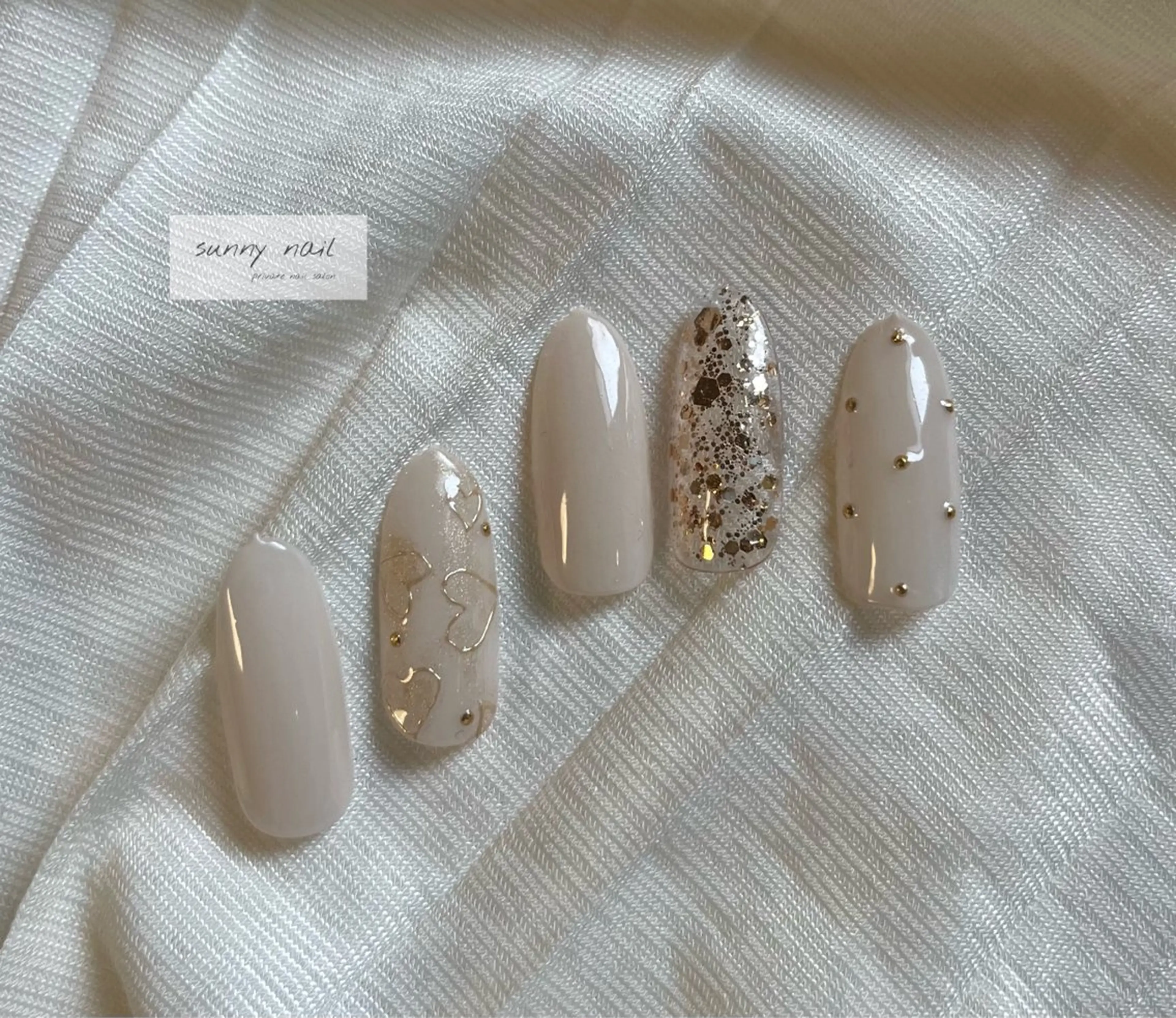 ネイル ハート ミラーネイル バレンタイン 冬ネイル sunny nailのネイルデザイン