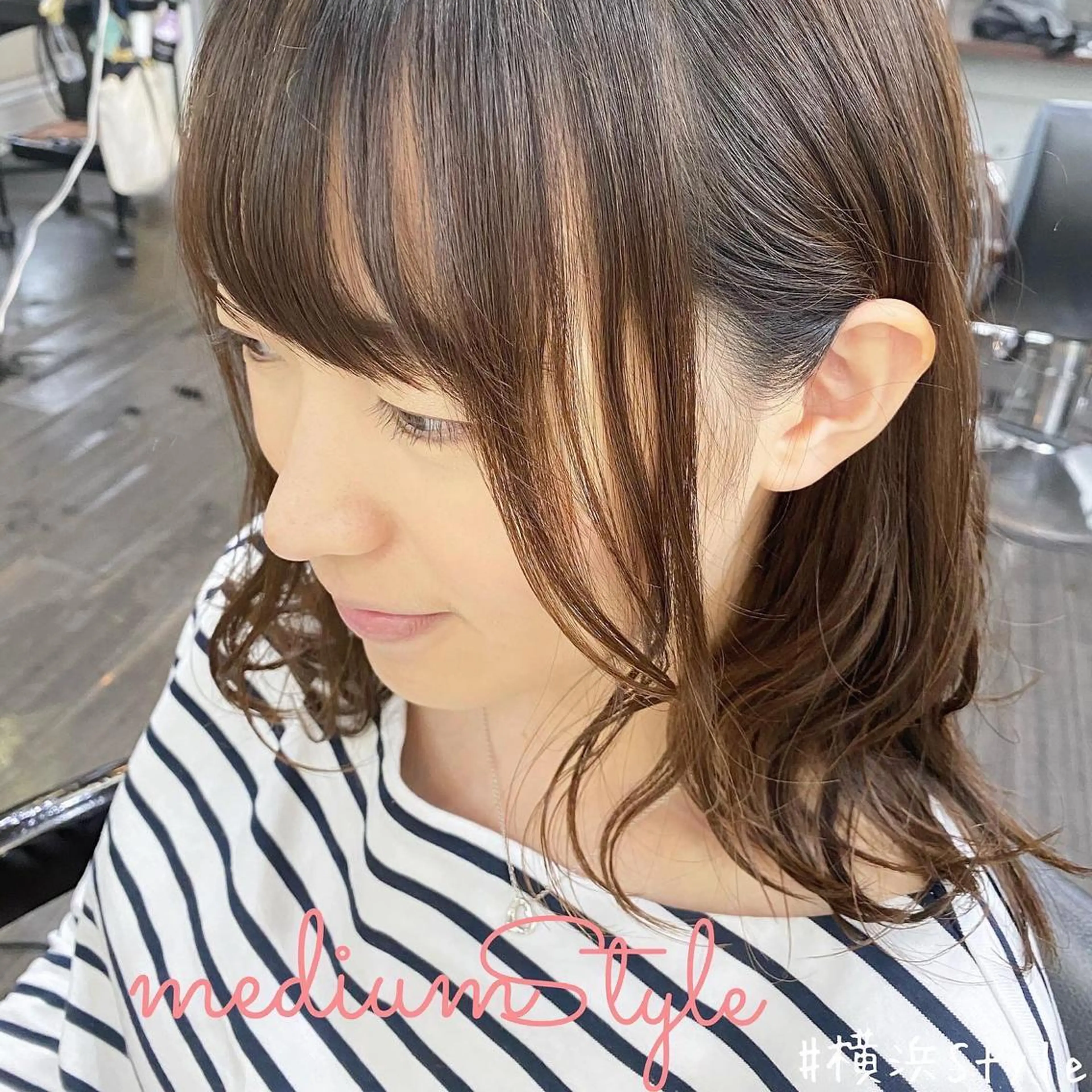 ミディアム カラー カット ヘアカラー トリートメント ＊横浜駅＊ 金子 誠也のヘアスタイル