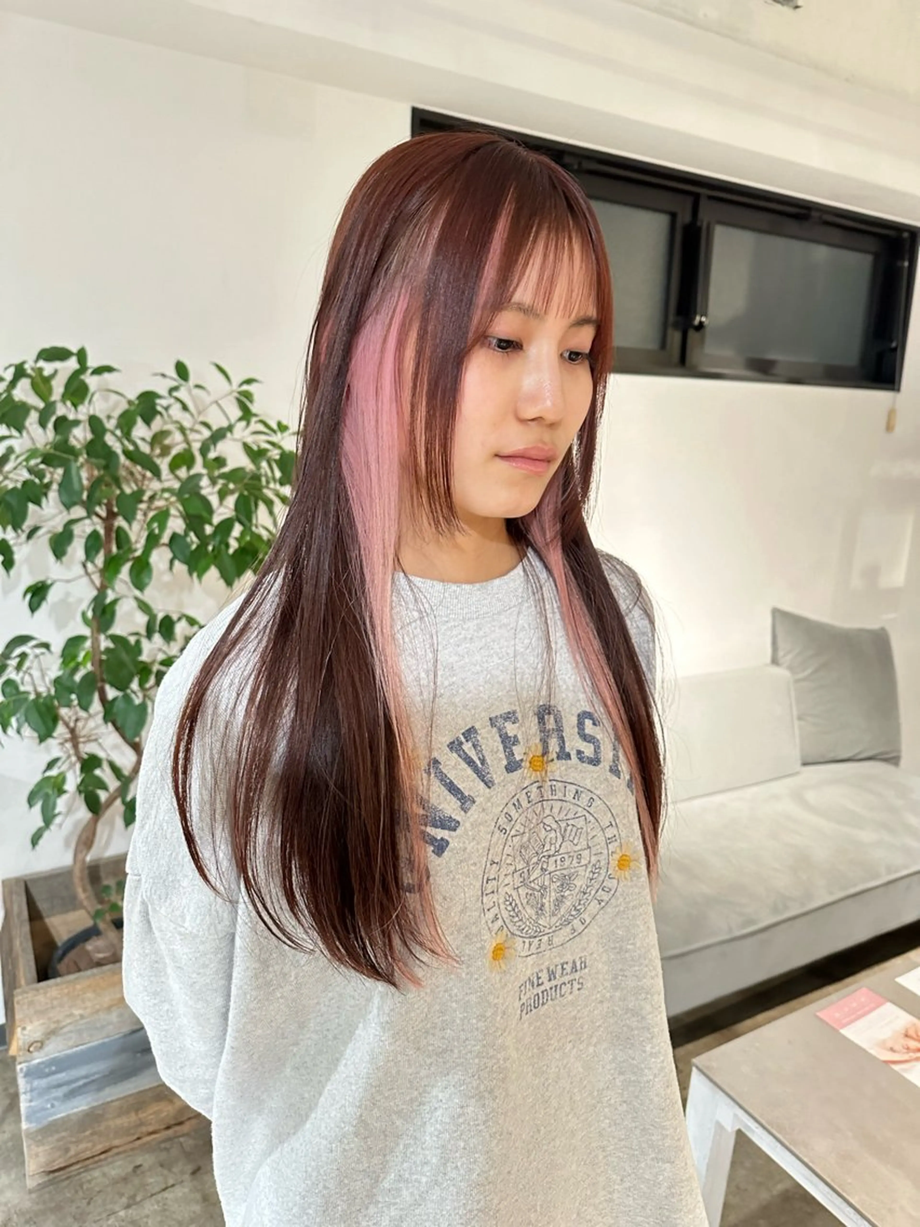 ロング ヘアカラー トリートメント ヘアセット ✨艶ブリーチカラー ✨四ノ宮裕己のヘアスタイル