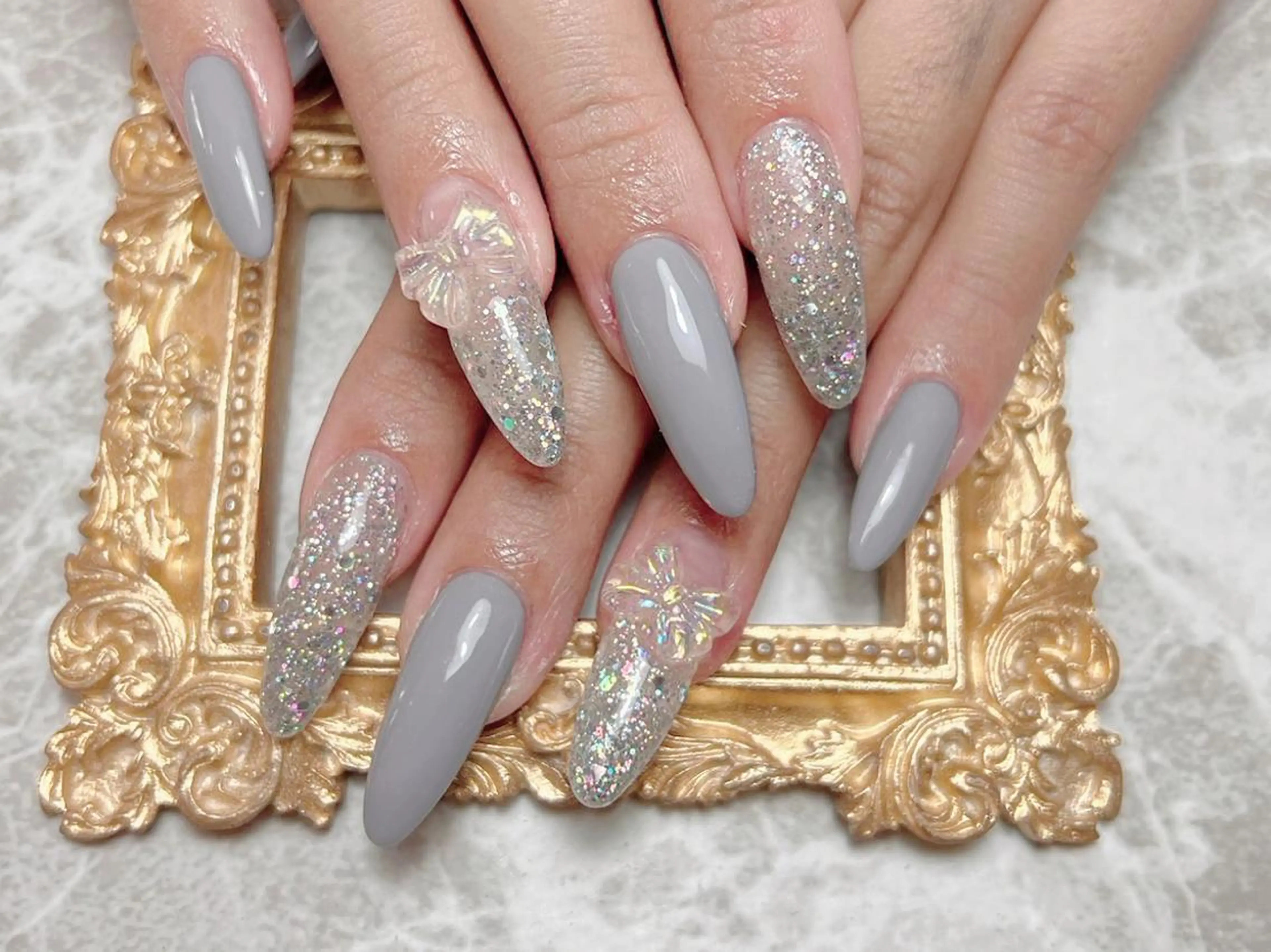 ネイル ハンドネイル マジック ミラーのネイルデザイン