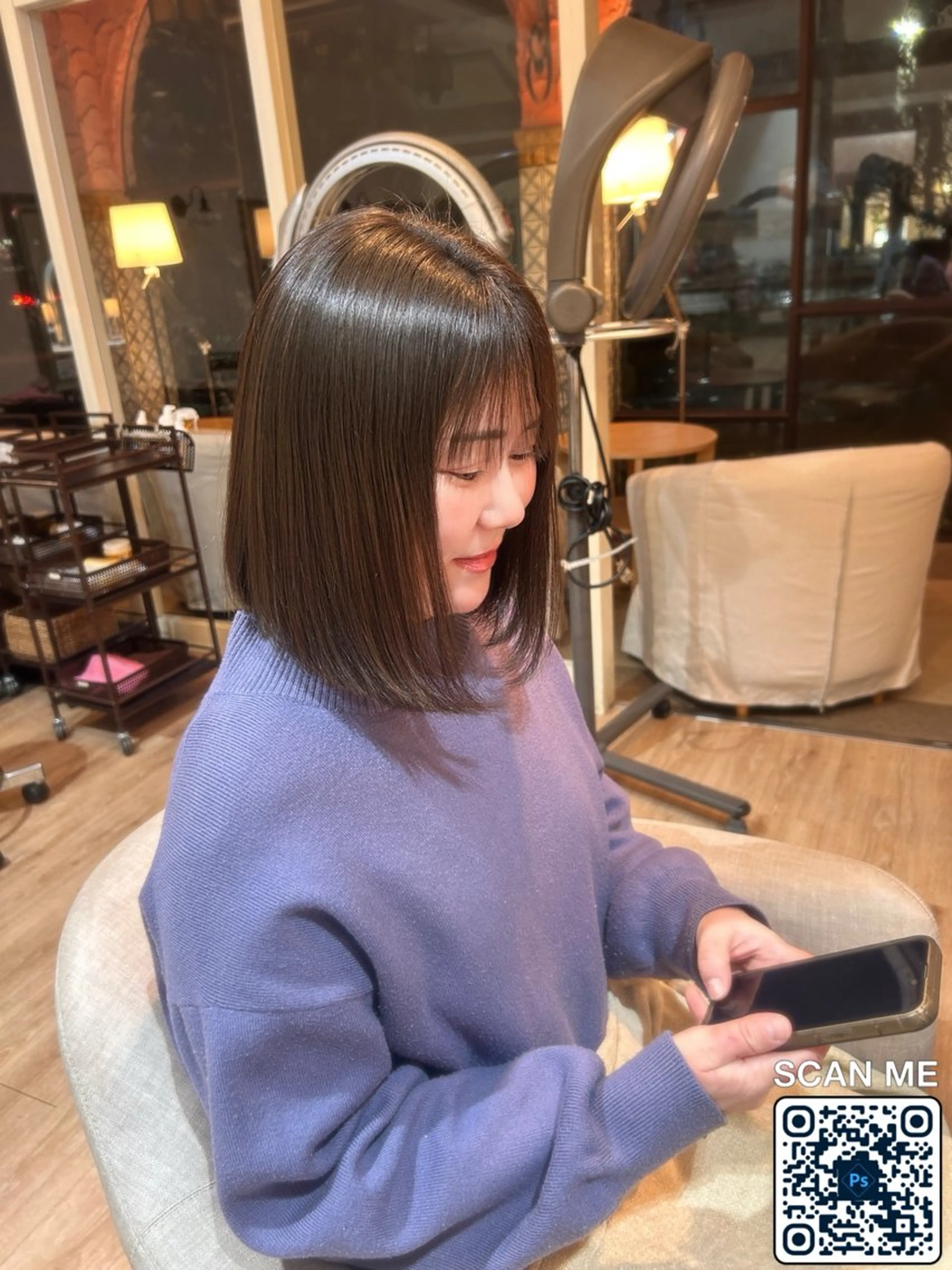 ミディアム 小島 瑚白のヘアスタイル