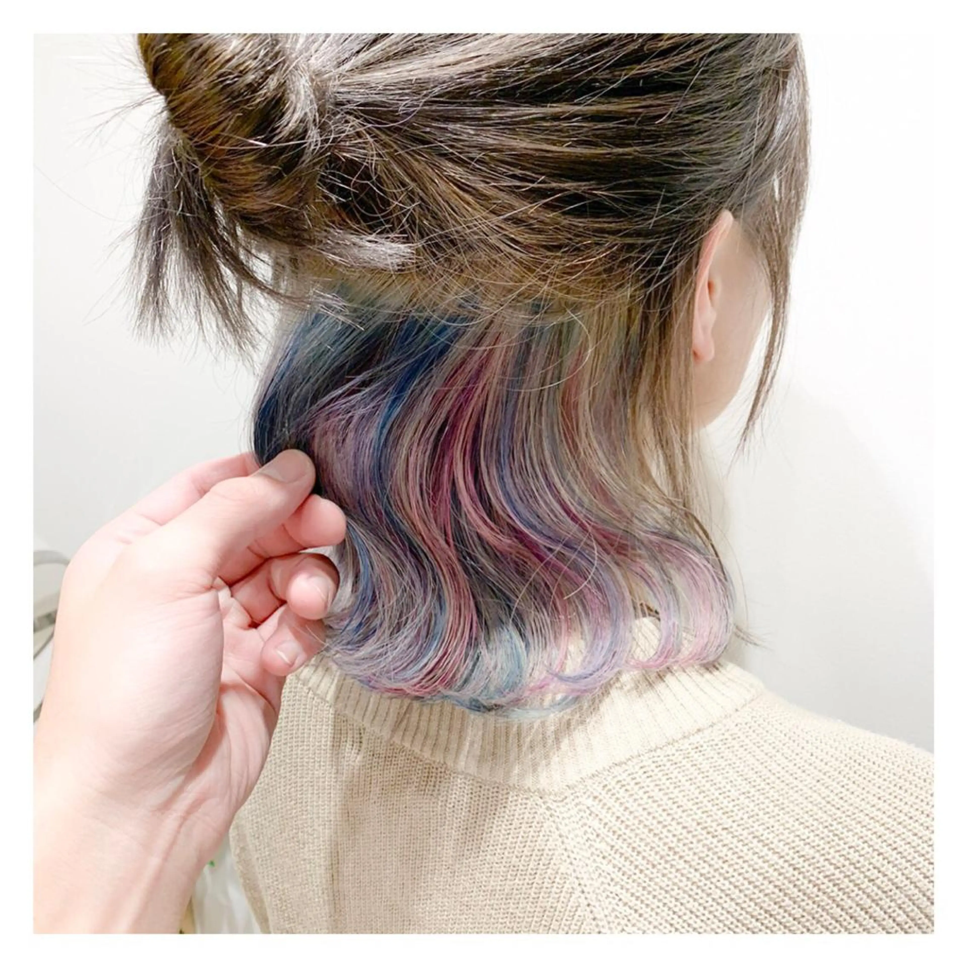 ミディアム カラー ユニコーンカラー 北村 直人のヘアスタイル