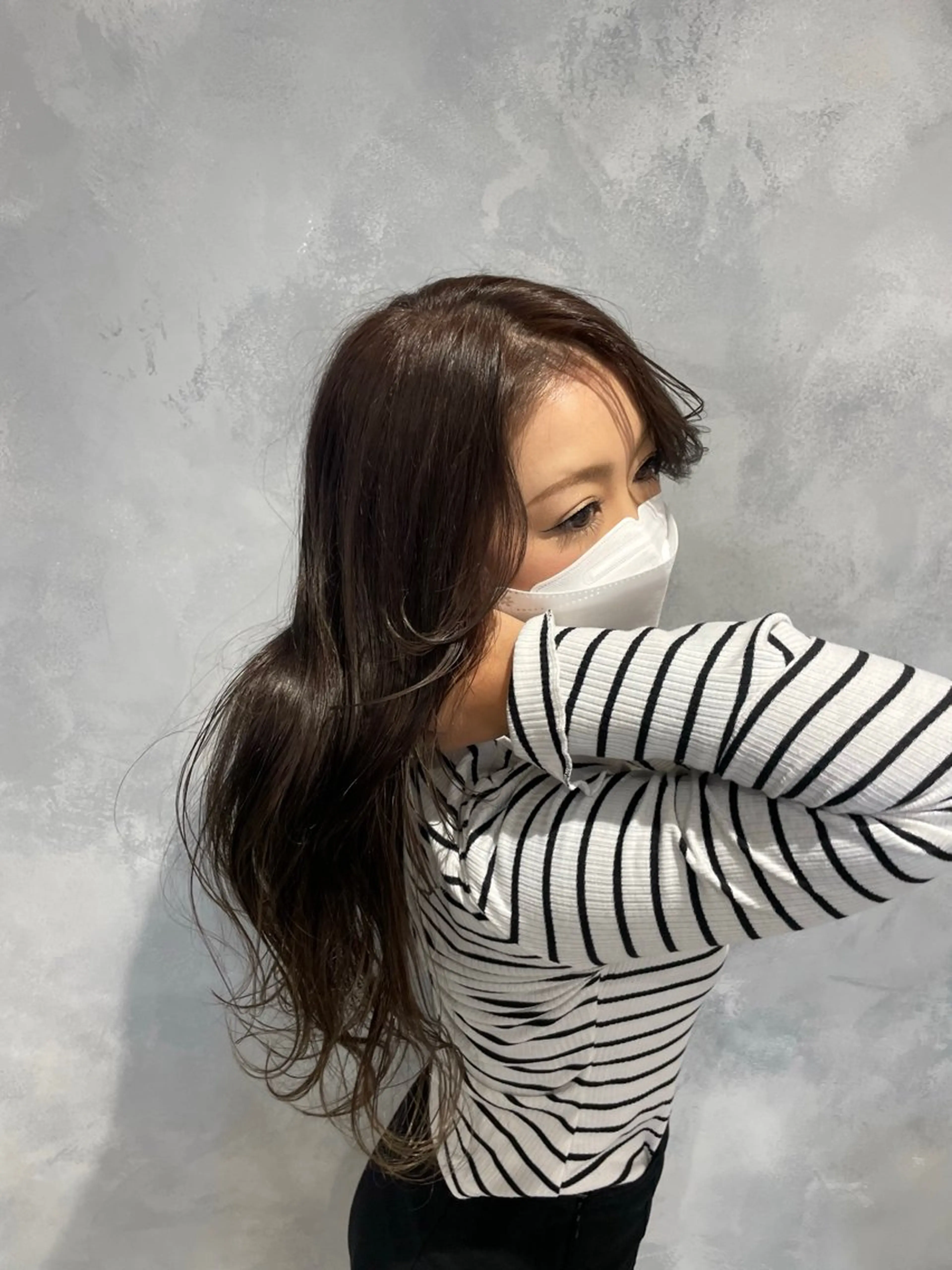 ロング カラー ヘアアレンジ ベージュカラー カット ヘアカラー トリートメント 飯田 祥哉のヘアスタイル