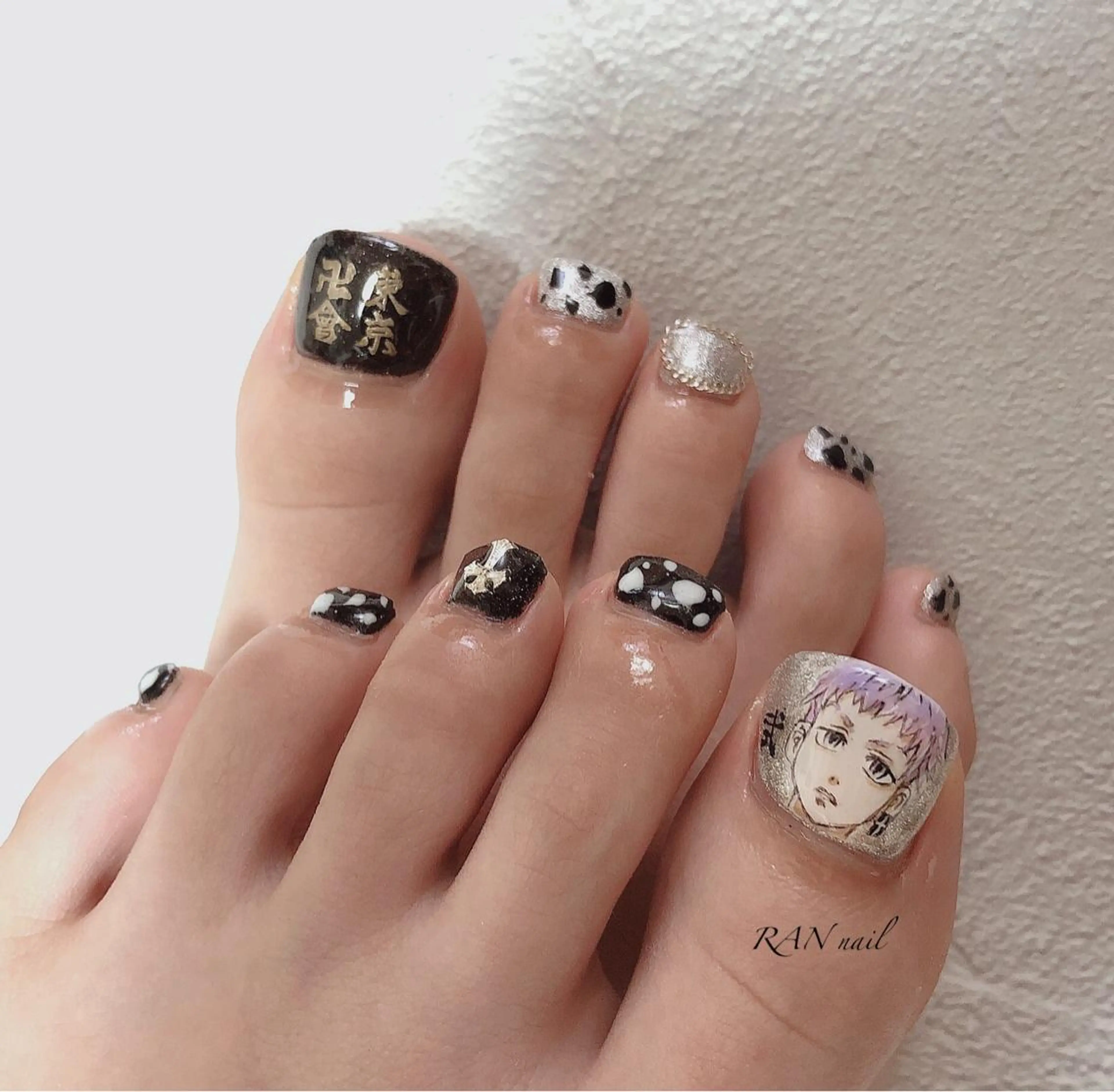 ネイル シルバー 夏ネイル ハンドネイル フットネイル RAN nailのネイルデザイン