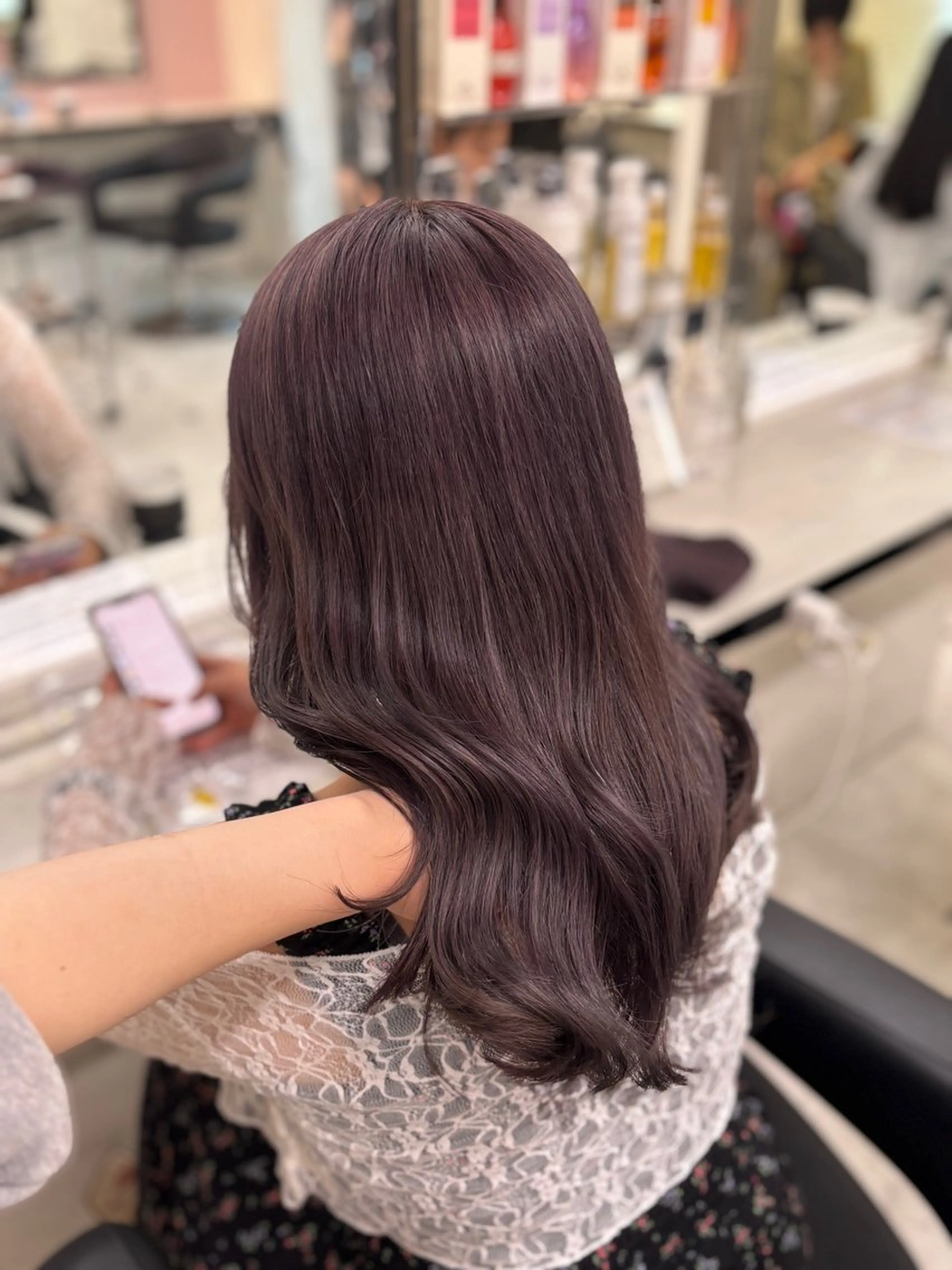 ロング カラー ラベンダーカラー 髪質改善 トリートメント 💙ハイトーン韓国風 色白ヘア💙manaのヘアスタイル