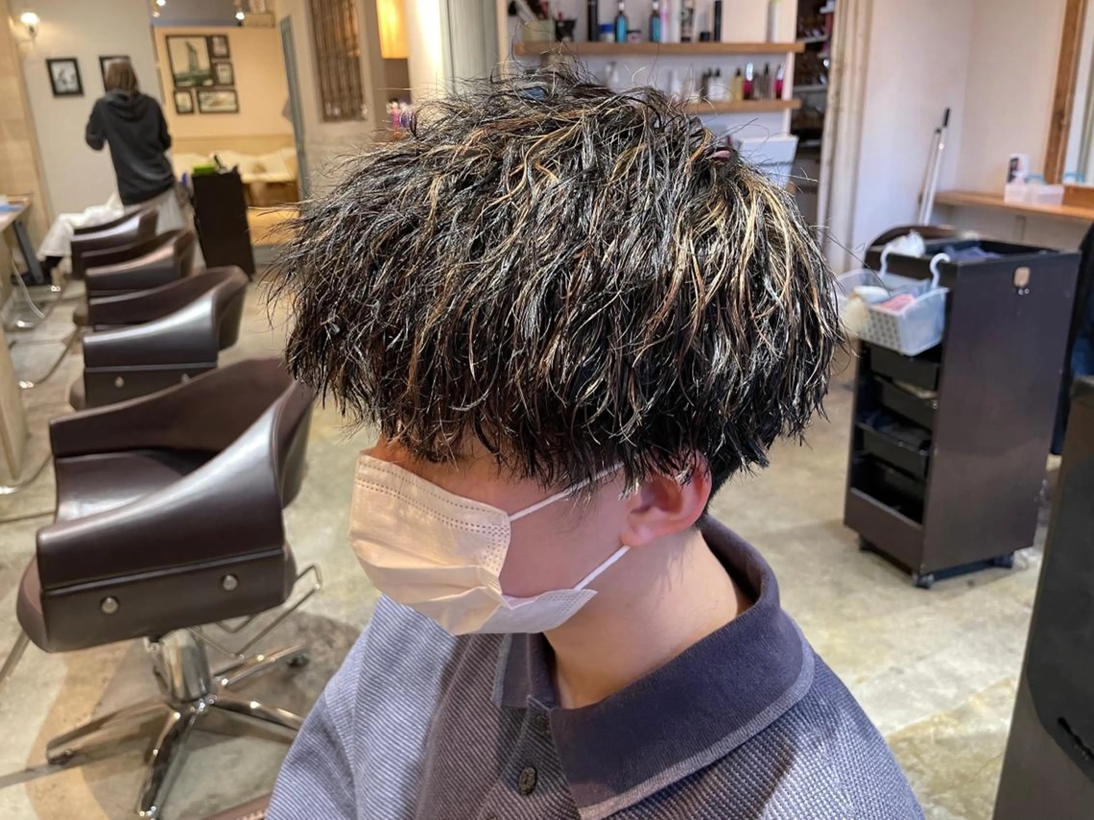 カラー パーマ メンズ カット ヘアカラー パーマ トリートメント ヘアセット 💈メンズパーマ特化 店長望月謙二郎💈のヘアスタイル