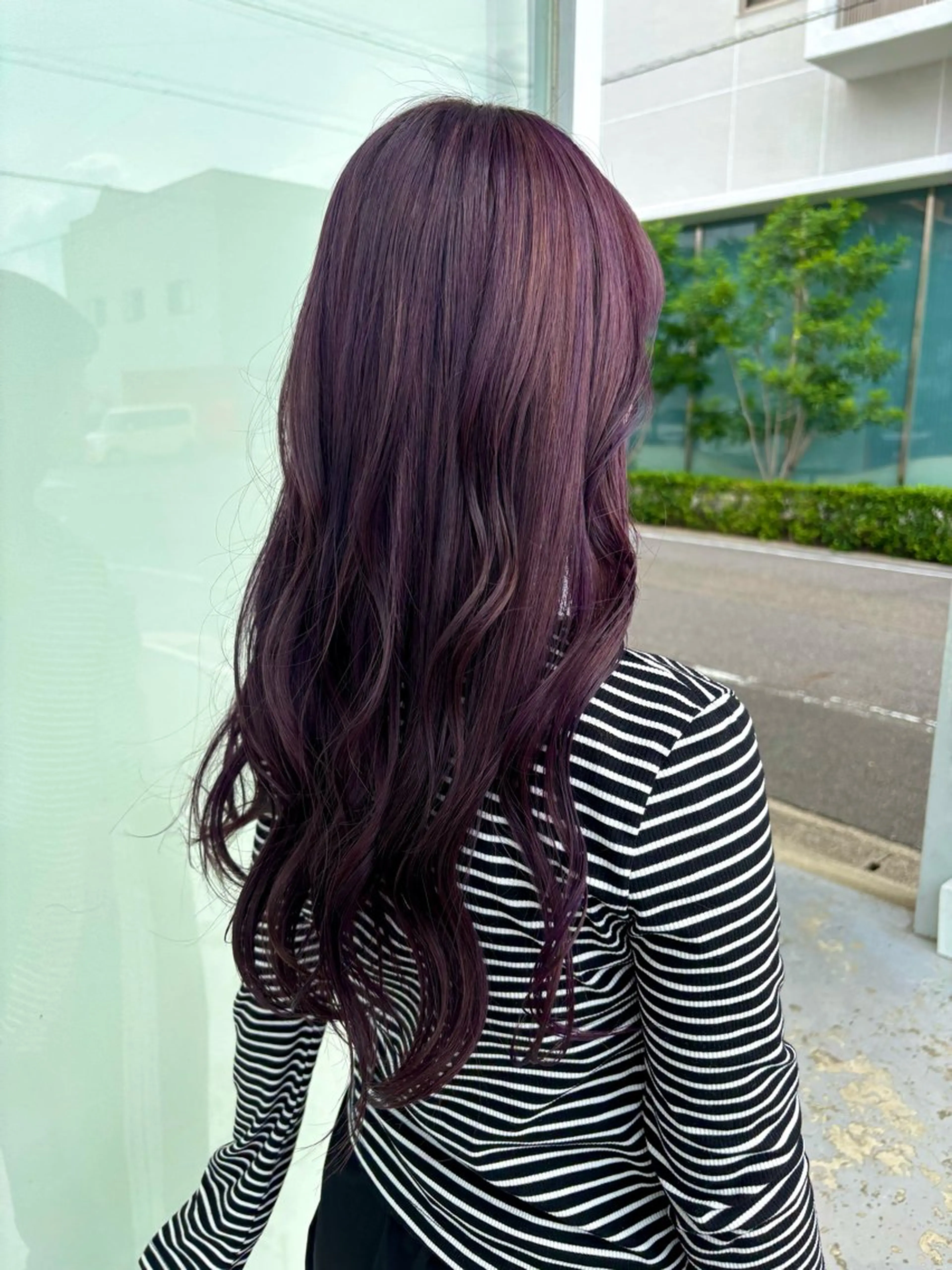 ロング カラー ブリーチ パープルカラー ヘアカラー 古田 穂香/似合わせカラーのヘアスタイル