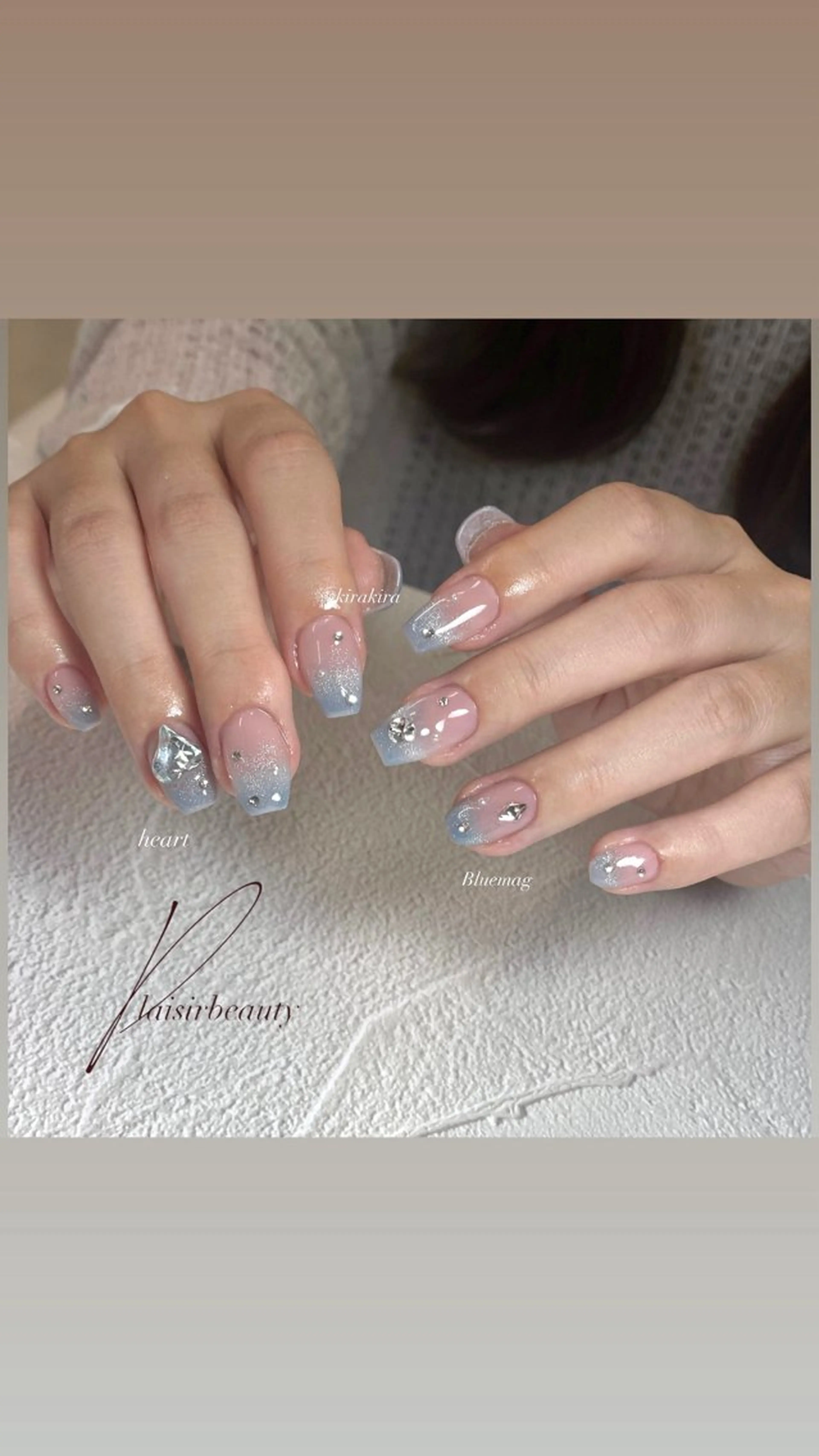 ネイル アートネイル チークネイル ジェルネイル ハート キラキラネイル ハンドネイル Nallsalon Plaisirbeauty所属・Plaisir beautyのネイルデザイン