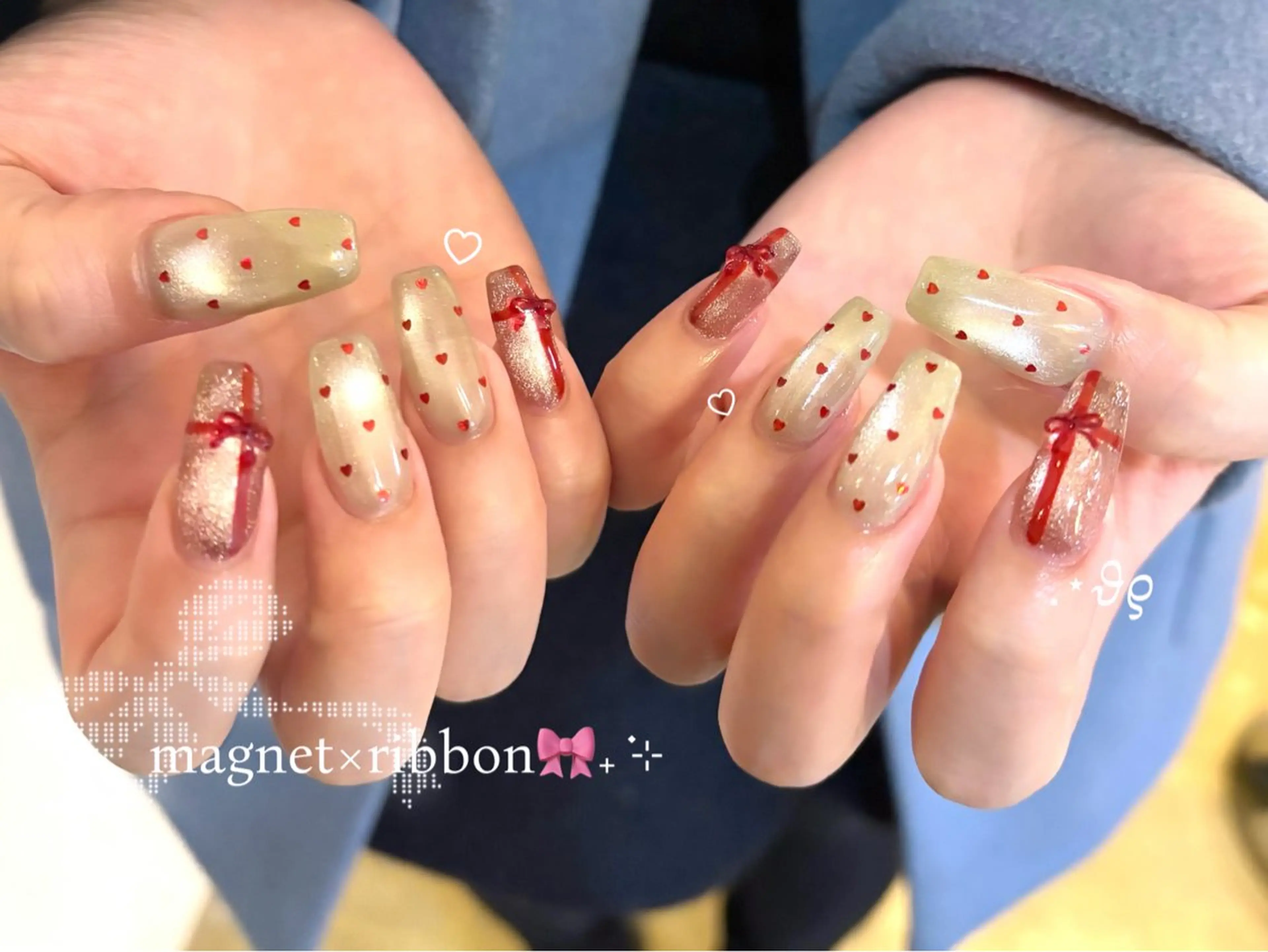 ネイル マグネットネイル ハンドネイル EmaNail 肥後橋店🤍YURIのネイルデザイン