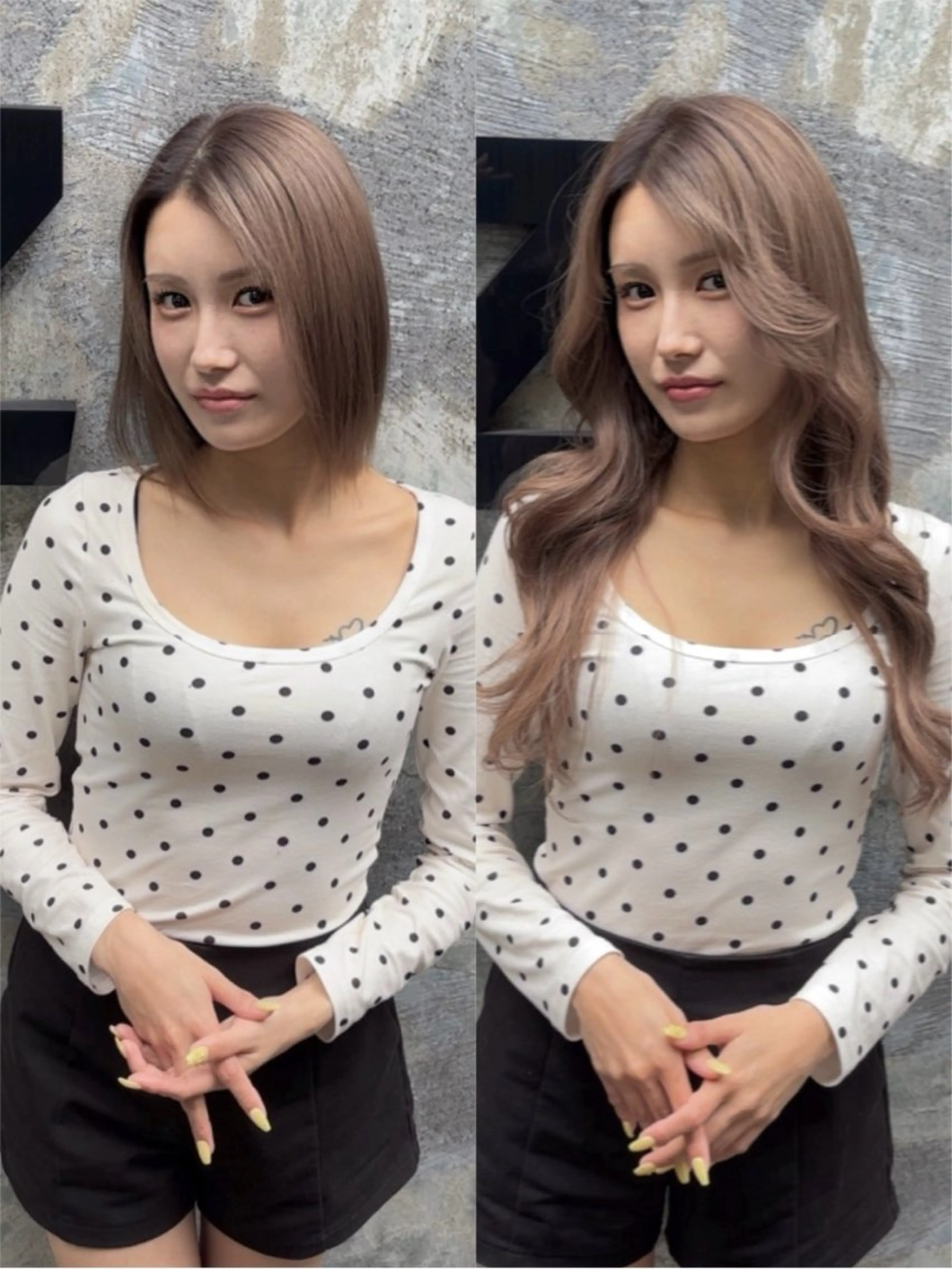 ロング カラー ヘアアレンジ エクステ vizz by el yts 北谷エクステのヘアスタイル