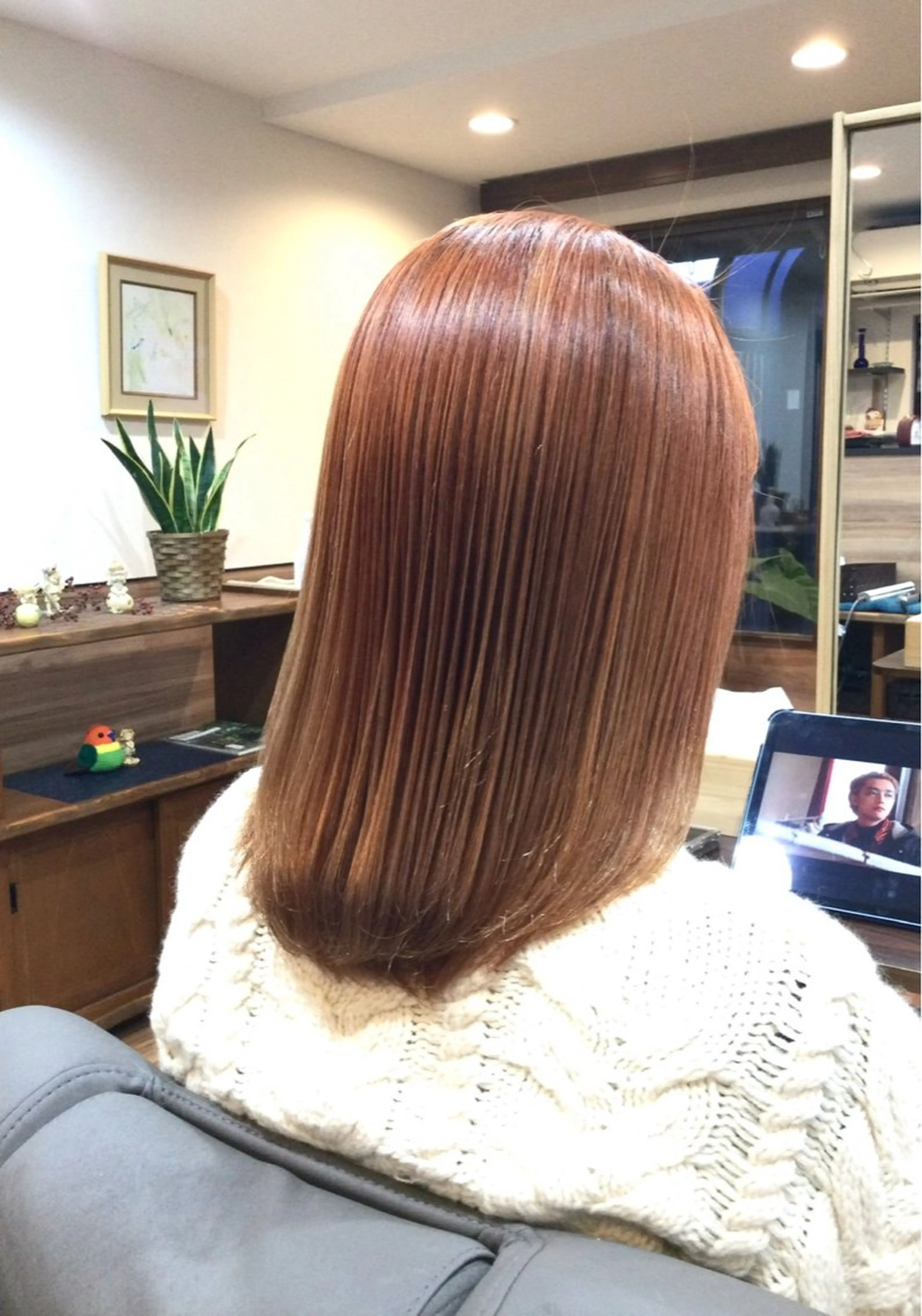 ミディアム カラー ブリーチ ダブルカラー ヘッドスパ Annon プライベートサロンのヘアスタイル