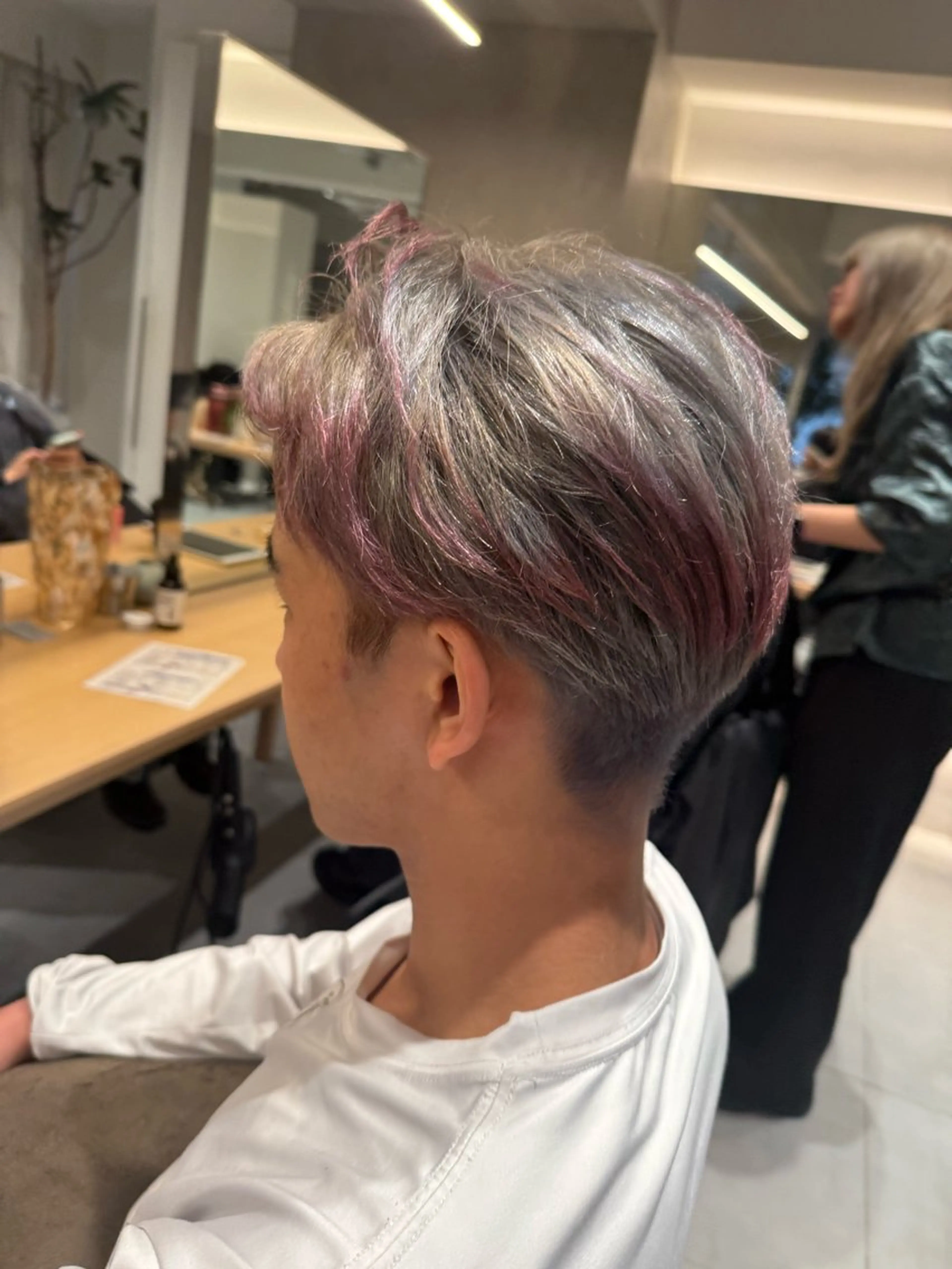 ショート メンズ ヘアカラー トリートメント オリーブ透明感カラー 表参道/MIKUのヘアスタイル