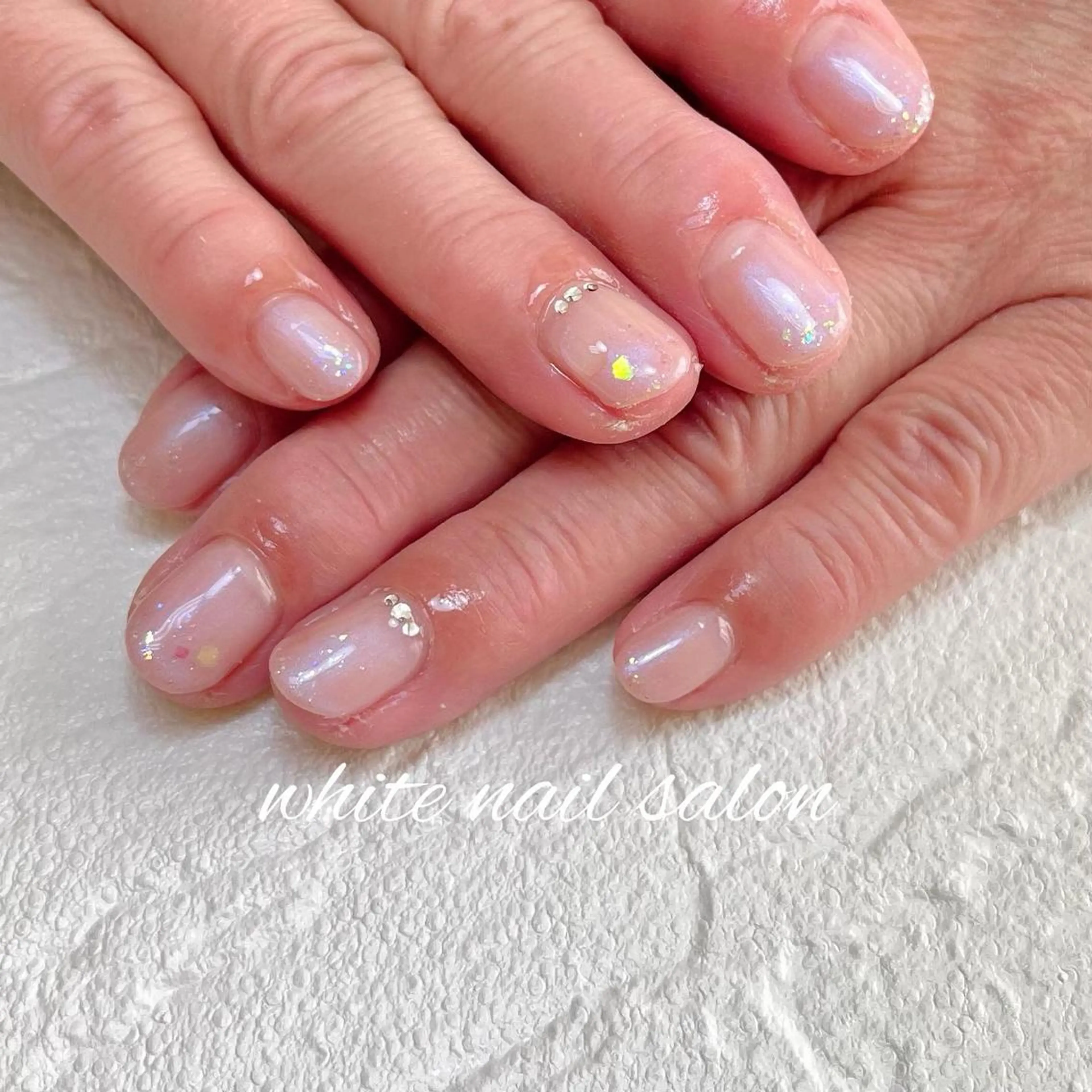 ネイル フットネイル ジェルネイル ハードジェル ラメ(グリッター) 持ち込み ハンドネイル white nail salonのネイルデザイン