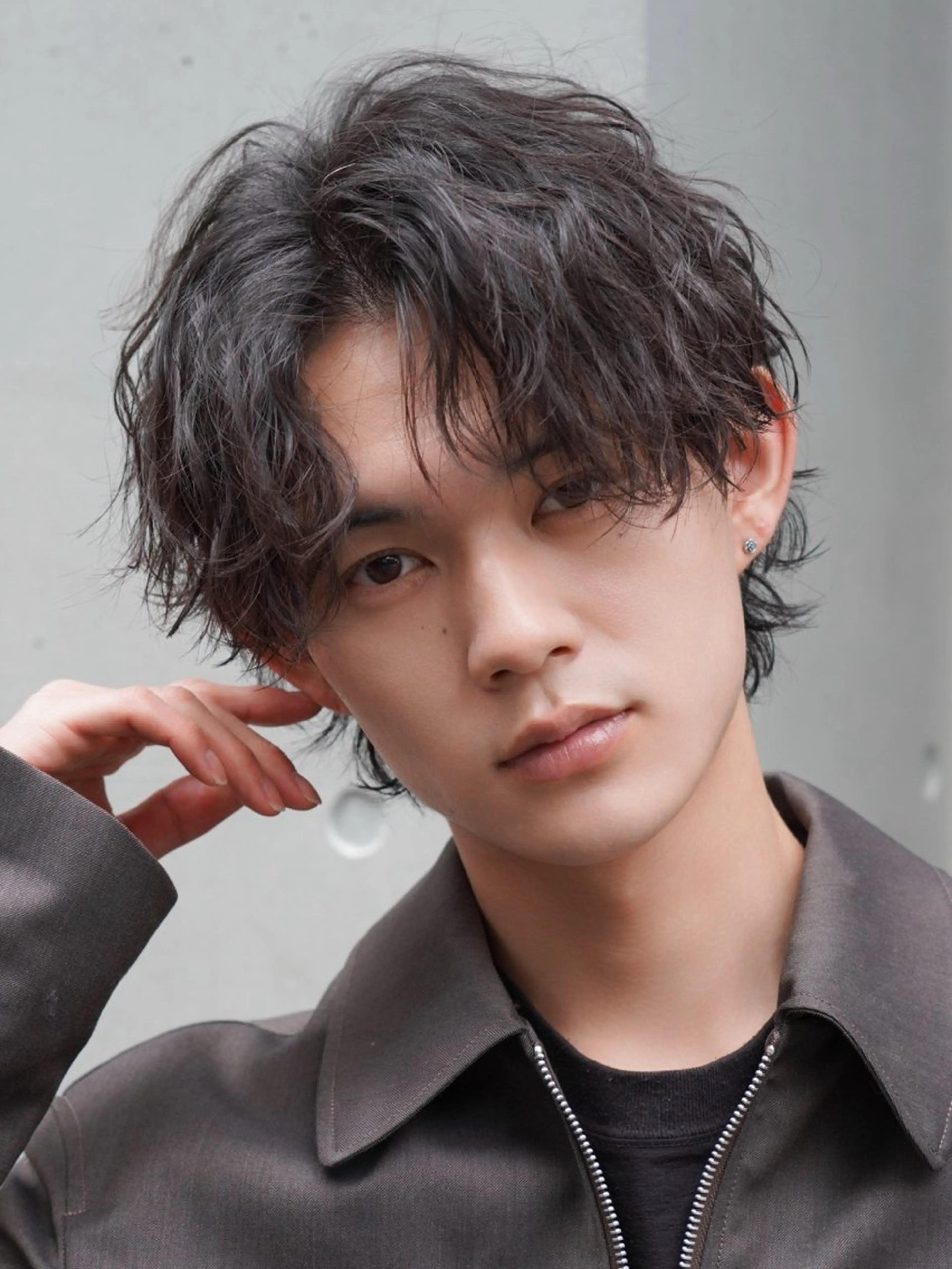 パーマ メンズ 原宿波巻きスパイラル パーマTOSHIのヘアスタイル