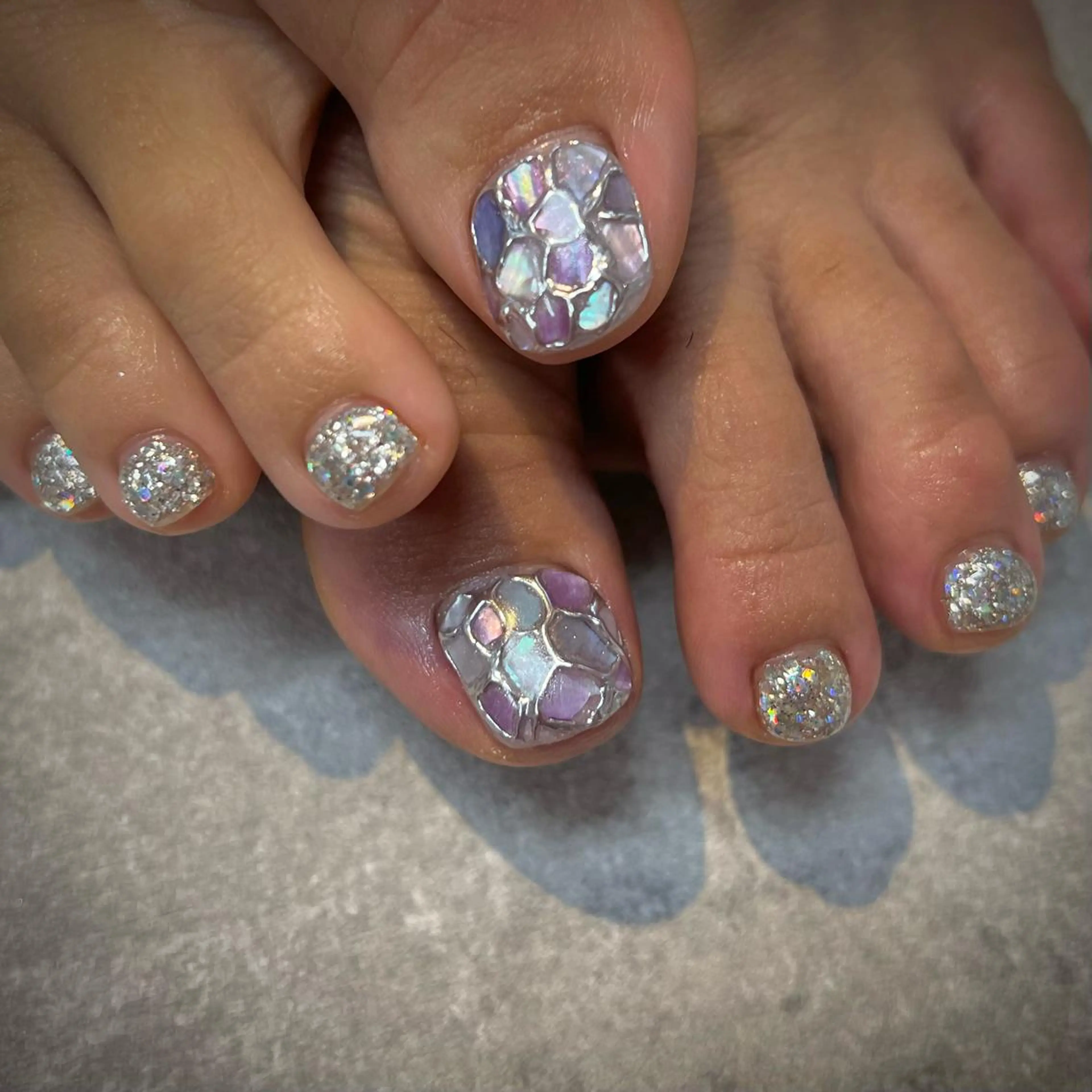 ネイル フットネイル フレンチネイル ジェルネイル ガラスフレンチ グラデーション YAGAWA NAOのネイルデザイン