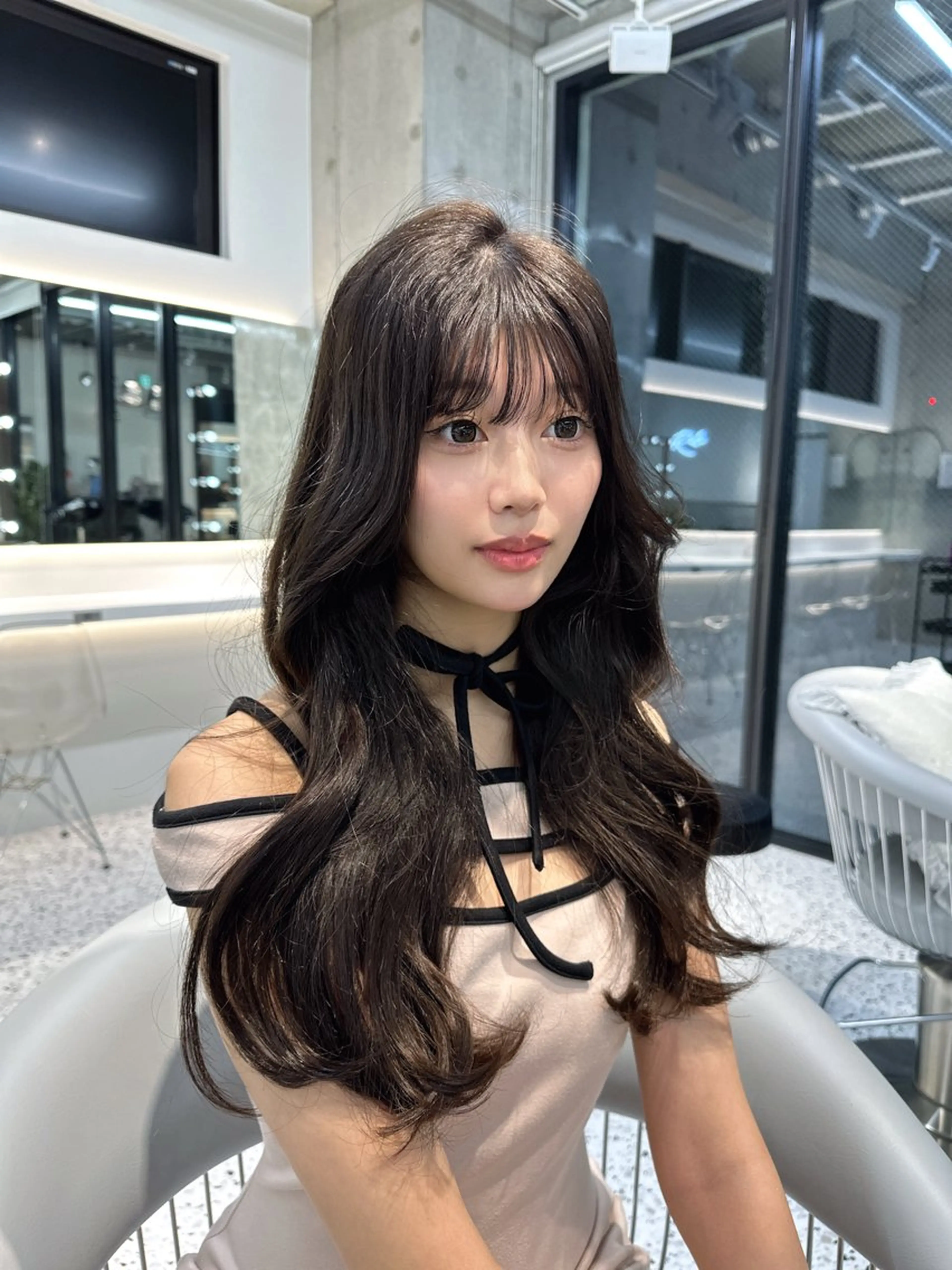 カラー yui🎀ブリーチ なしベージュ／博多のヘアスタイル