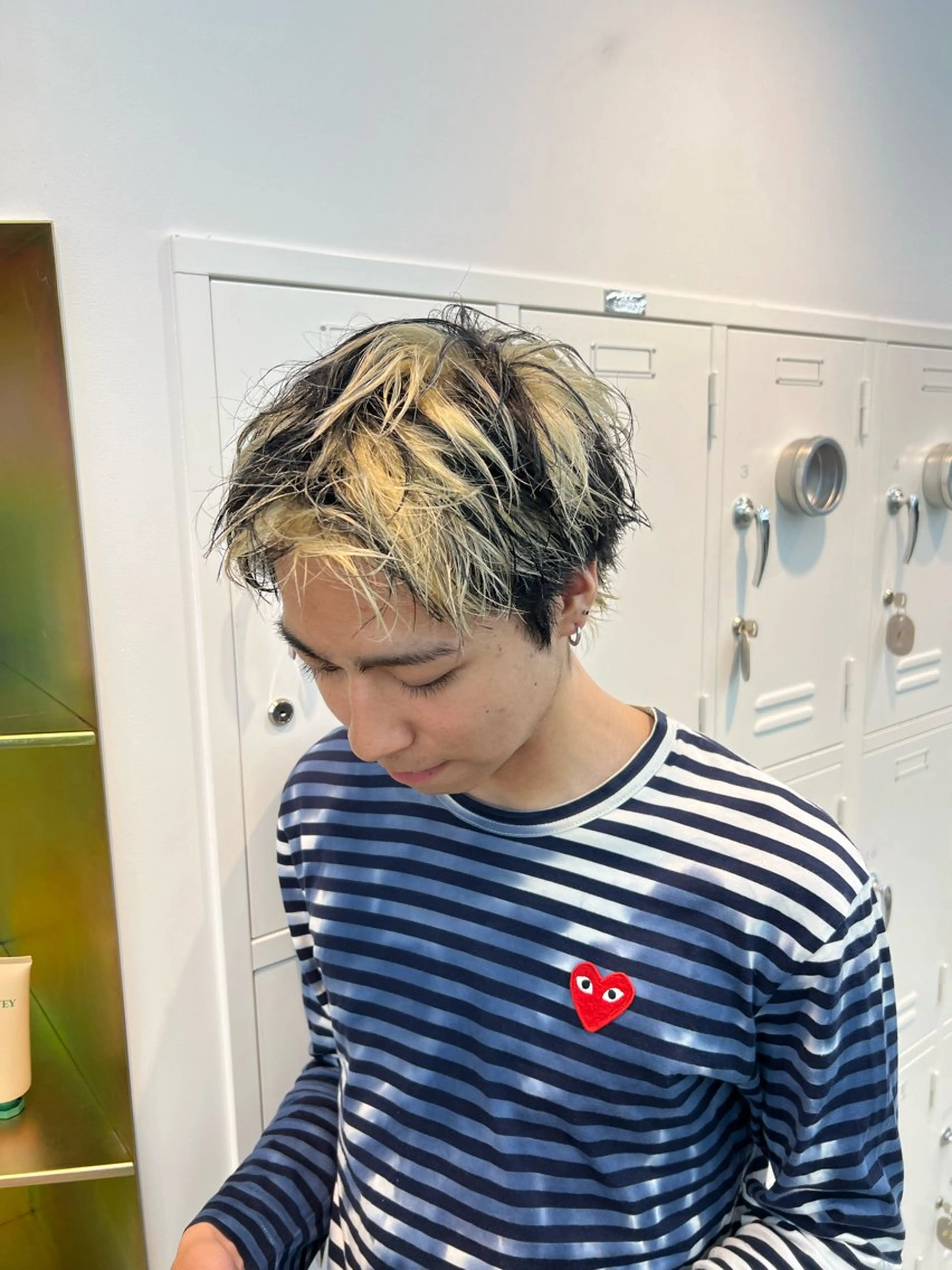 ショート カラー メンズ ヘアカラー 🌀toa/波巻き✨ /メンズパーマ／栄のヘアスタイル