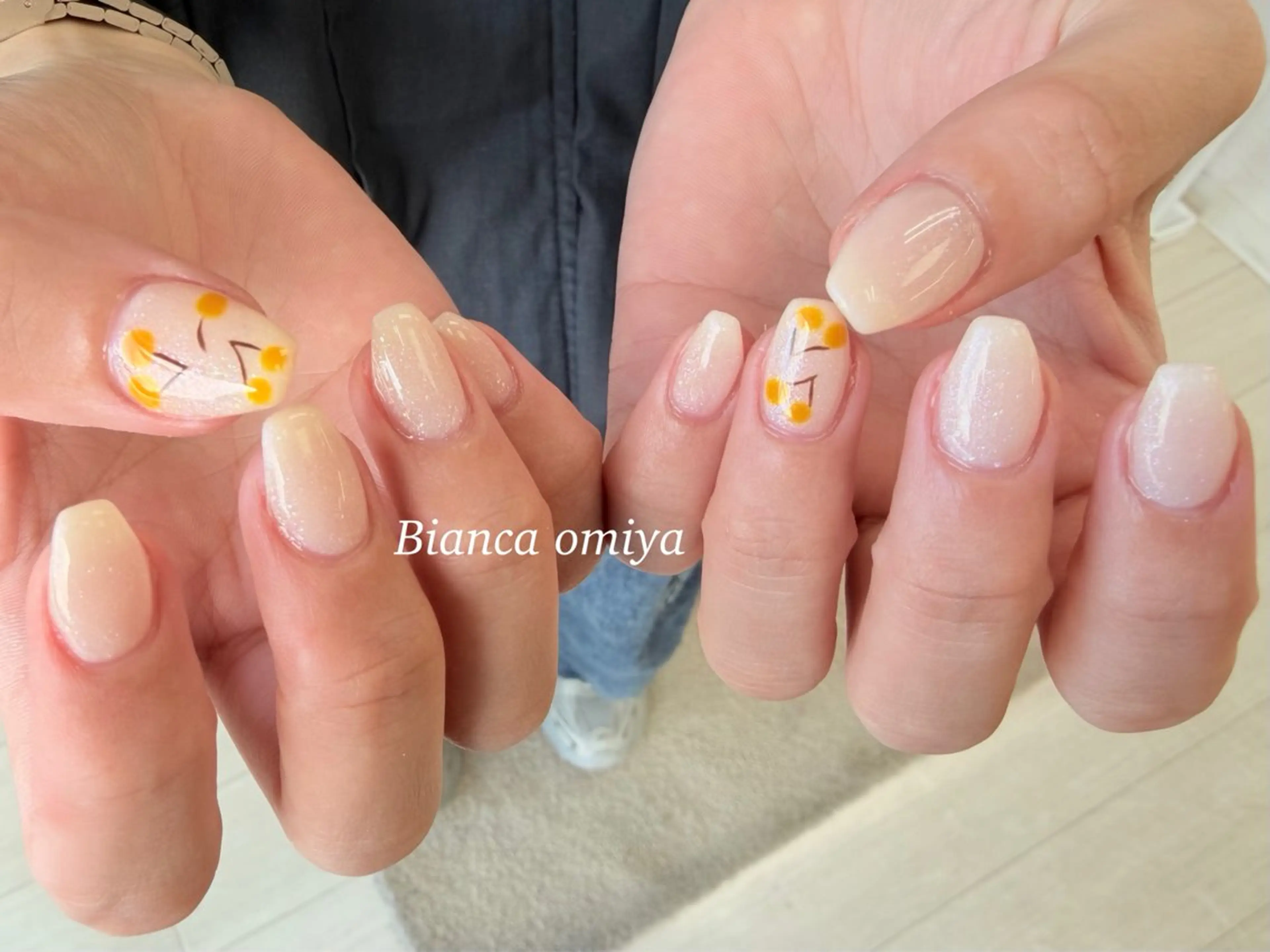 ネイル フラッシュネイル フレンチネイル ジェルネイル グラデーション マグネットネイル ハンドネイル Bianca大宮 katoᕱ⑅ᕱﾞのネイルデザイン