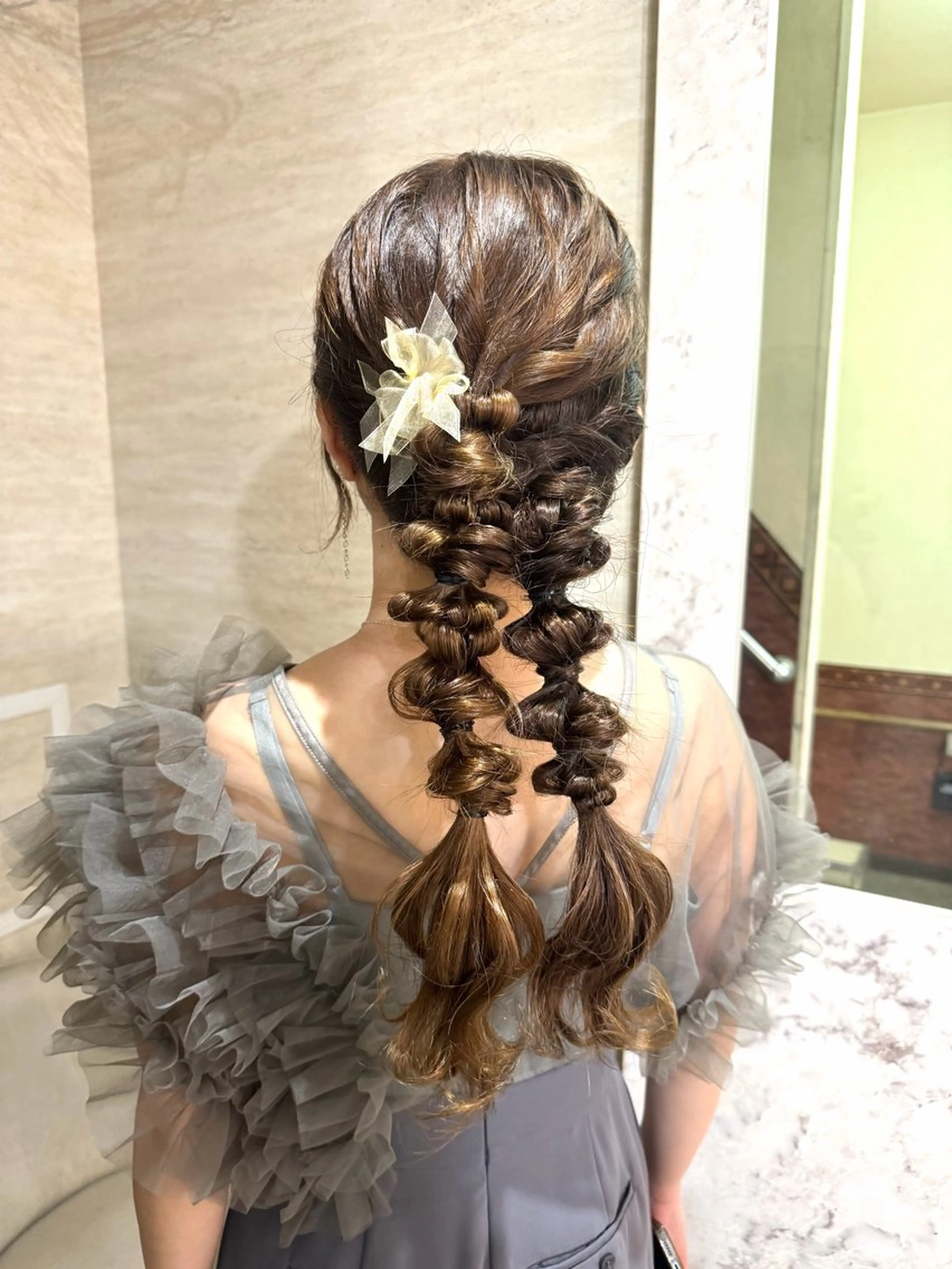 ロング ヘアアレンジ ヘアセット 🩶鈴木茉奈🩶艶髪 /透明感/暖色カラーのヘアスタイル