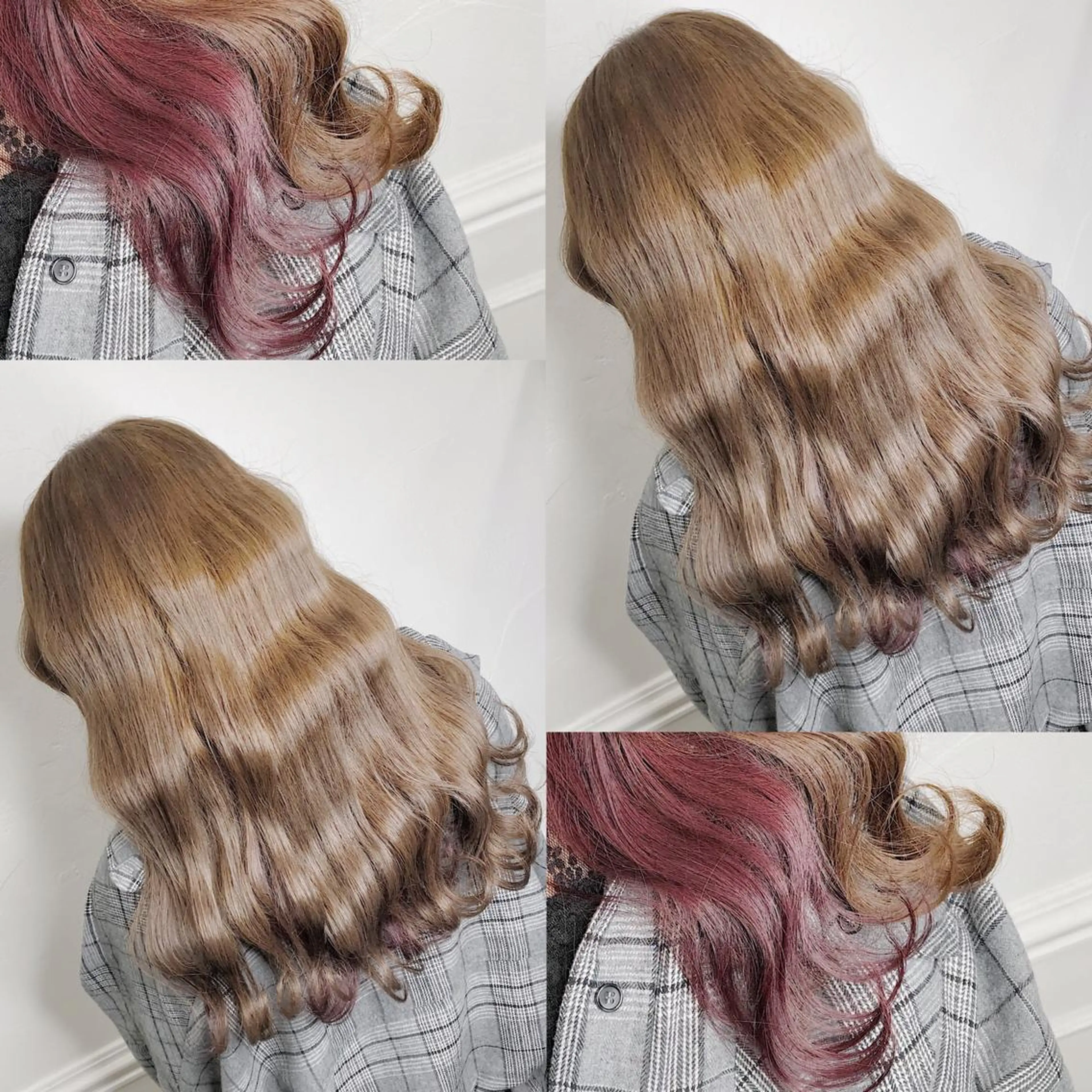 ロング カラー ヘアアレンジ メンズ キッズ ヘアカラー トリートメント ヘアセット 💟Chloe原宿店 🩶ハイトーンのヘアスタイル