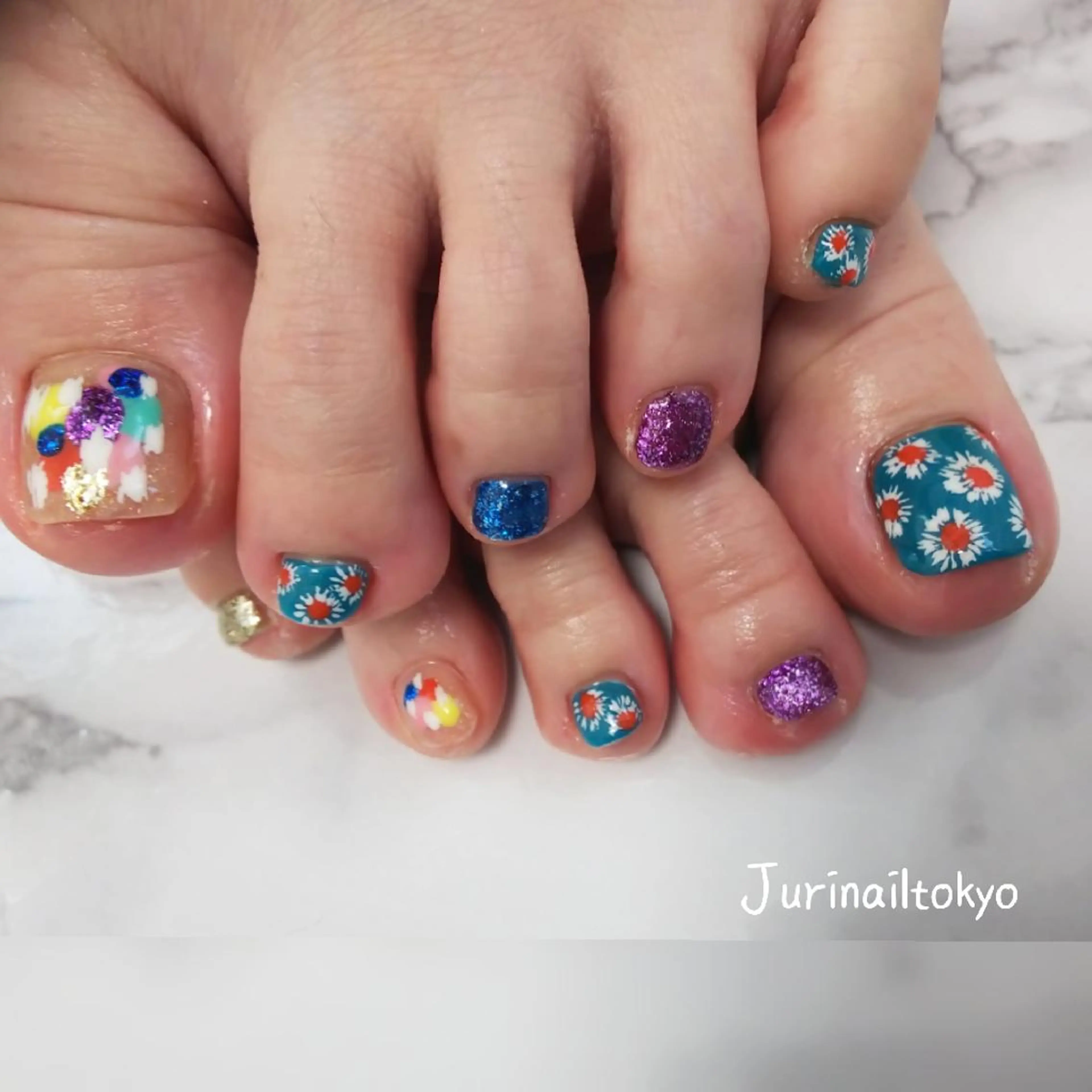 ネイル フットネイル jurinail tokyoのネイルデザイン