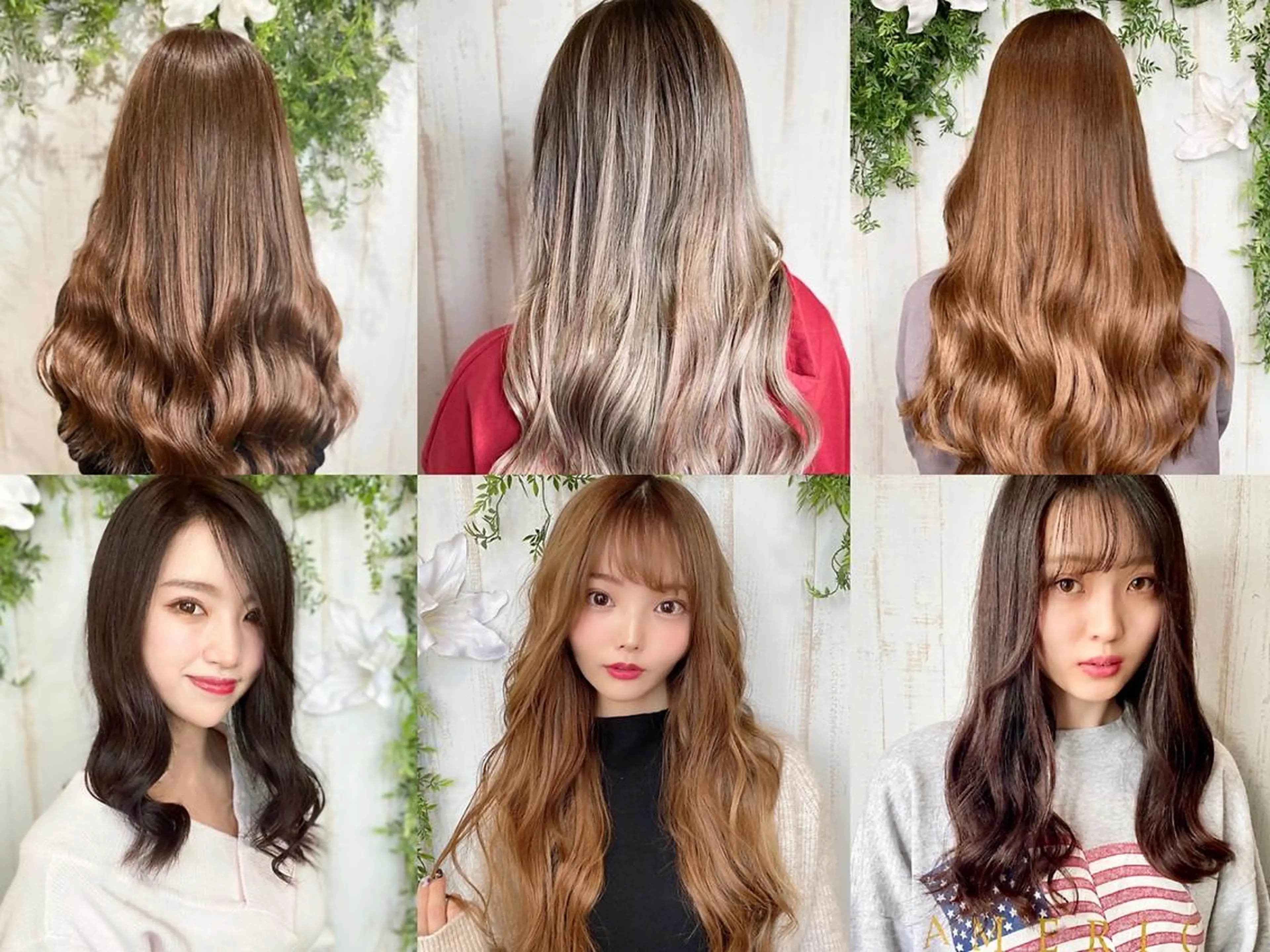 カラー ヘアアレンジ ロング 大阪レミーエクステ チビ編み込みのヘアスタイル