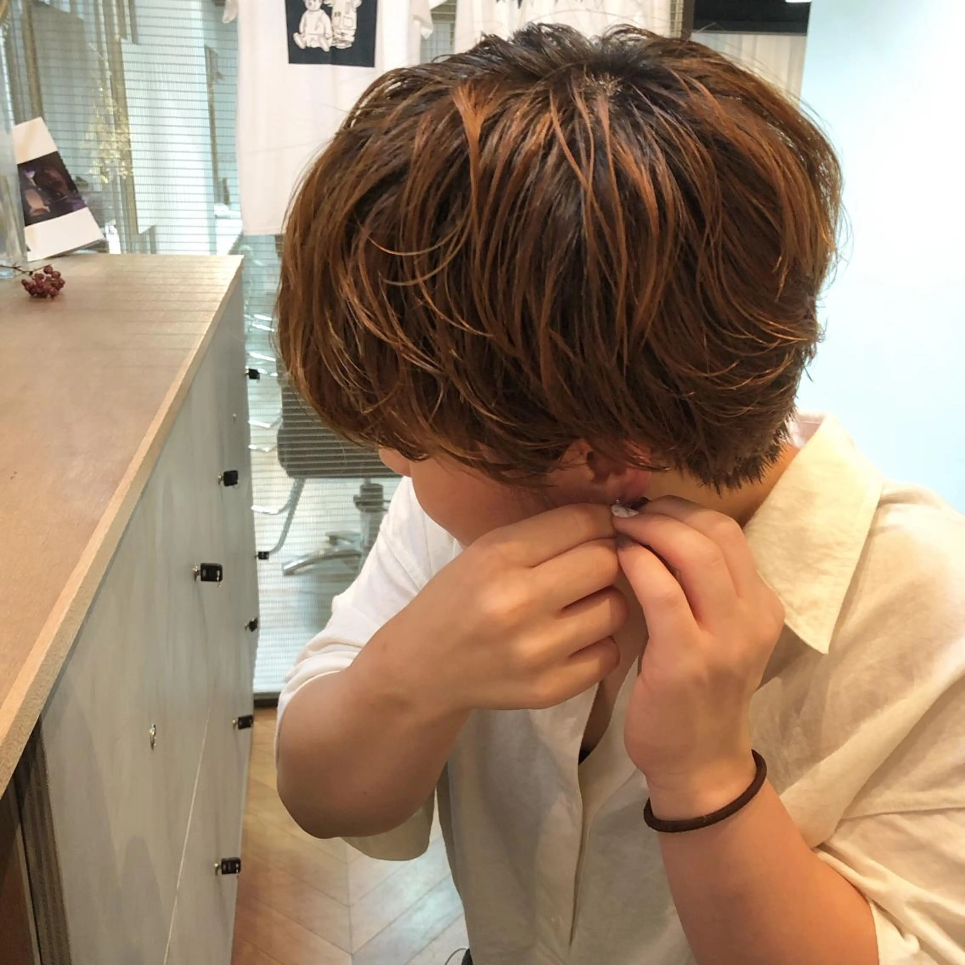 ショート カラー パーマ 低ダメージパーマ ケアパーマ/武田明大のヘアスタイル