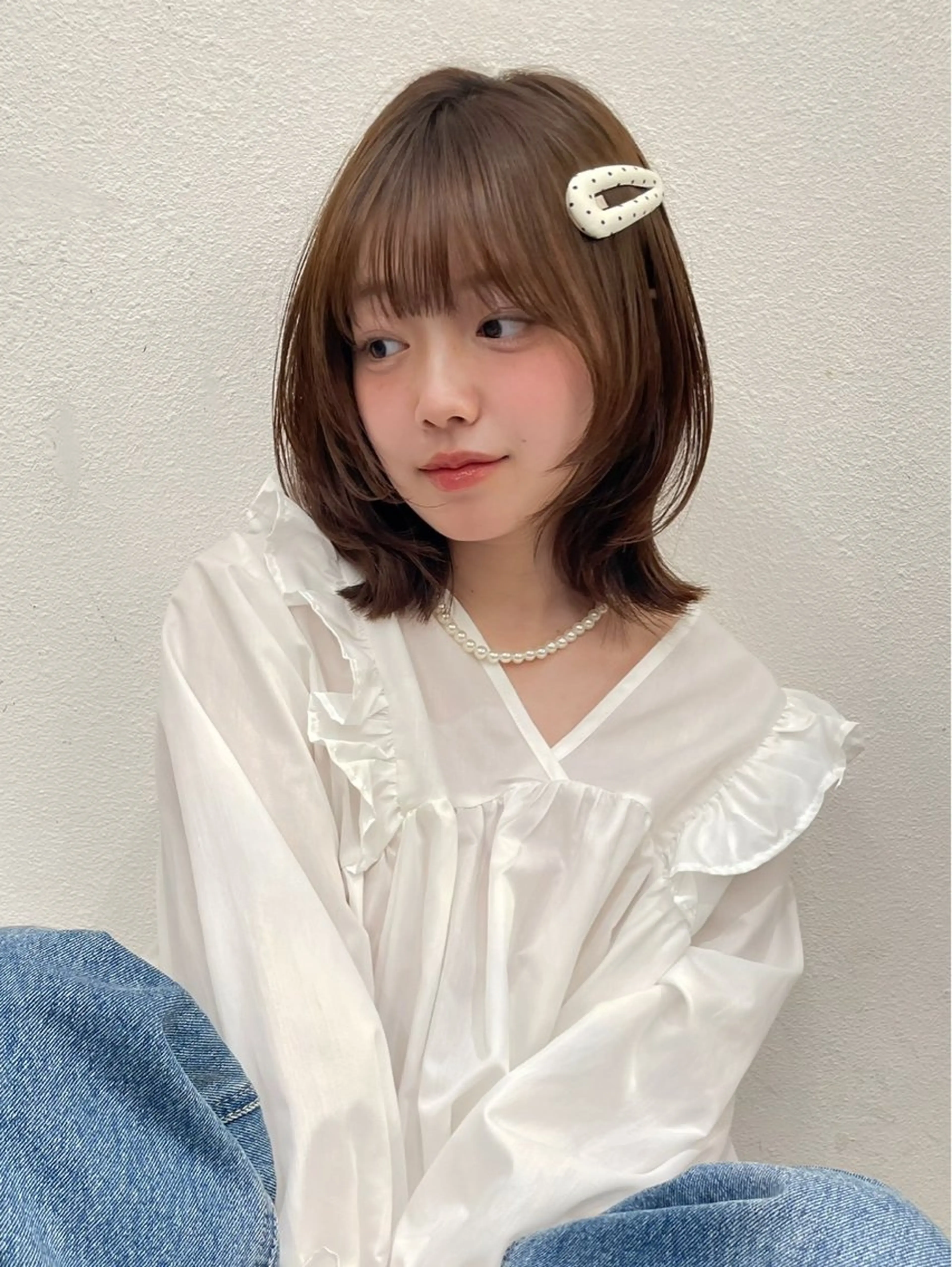 ミディアム 🩵レイヤー/ショー ト/🫧harukaのヘアスタイル