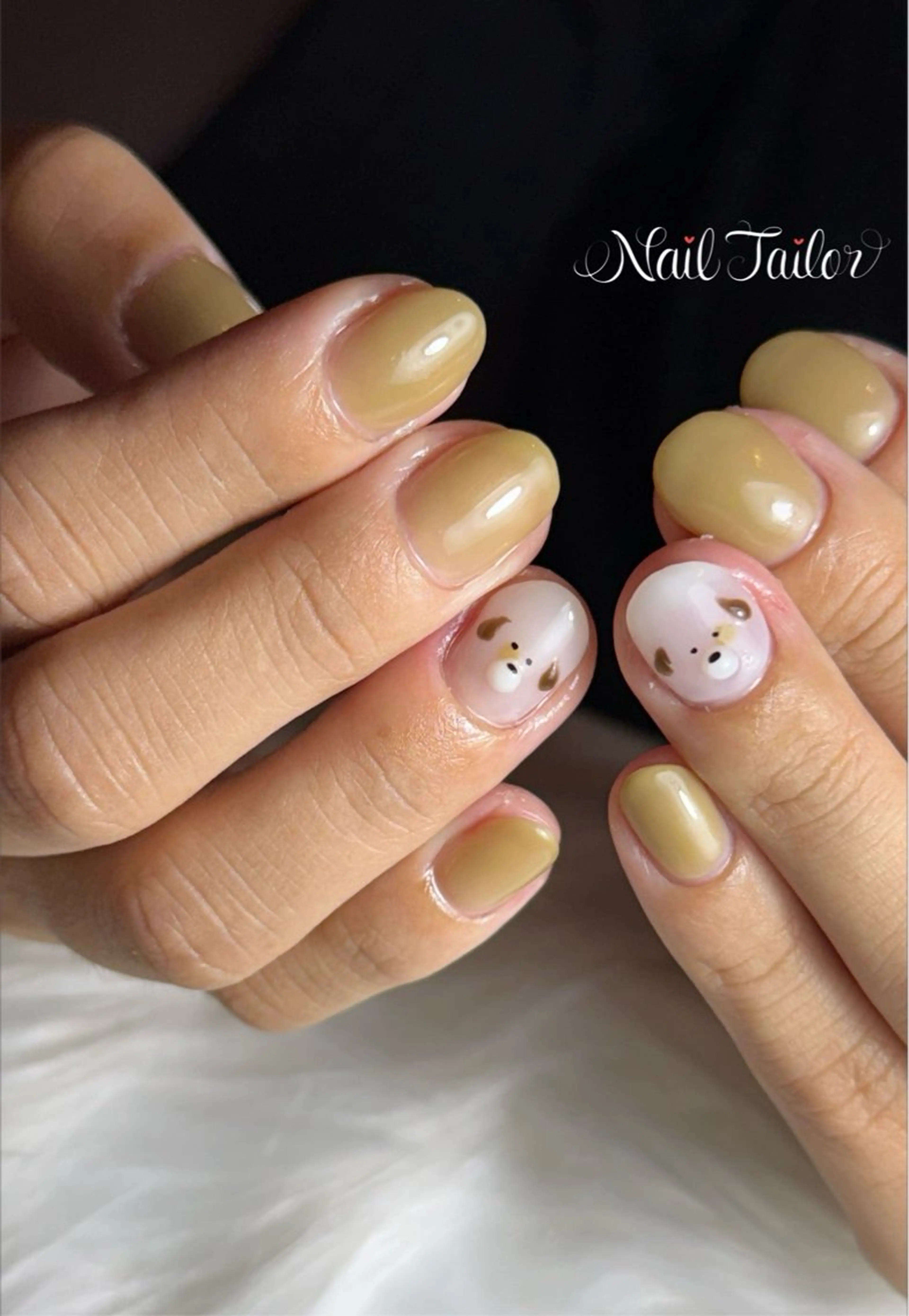 ネイル 持ち込み ぷっくりネイル ショートネイル ハンドネイル NailTailor ネイルテイラーのネイルデザイン