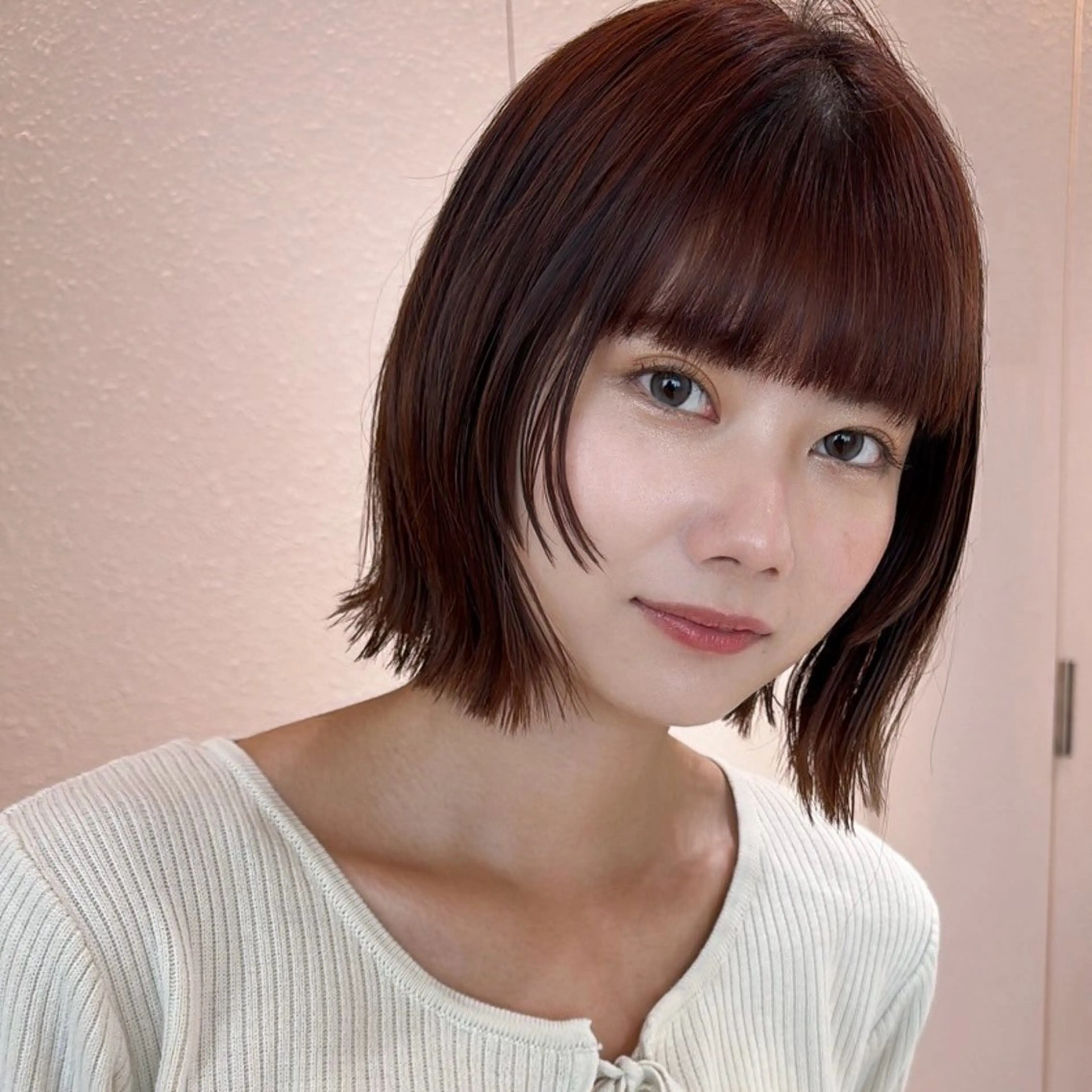 ショート カラー ボブ カット ヘアカラー トリートメント レイヤーボブ特化/ 横浜/伊藤　怜のヘアスタイル