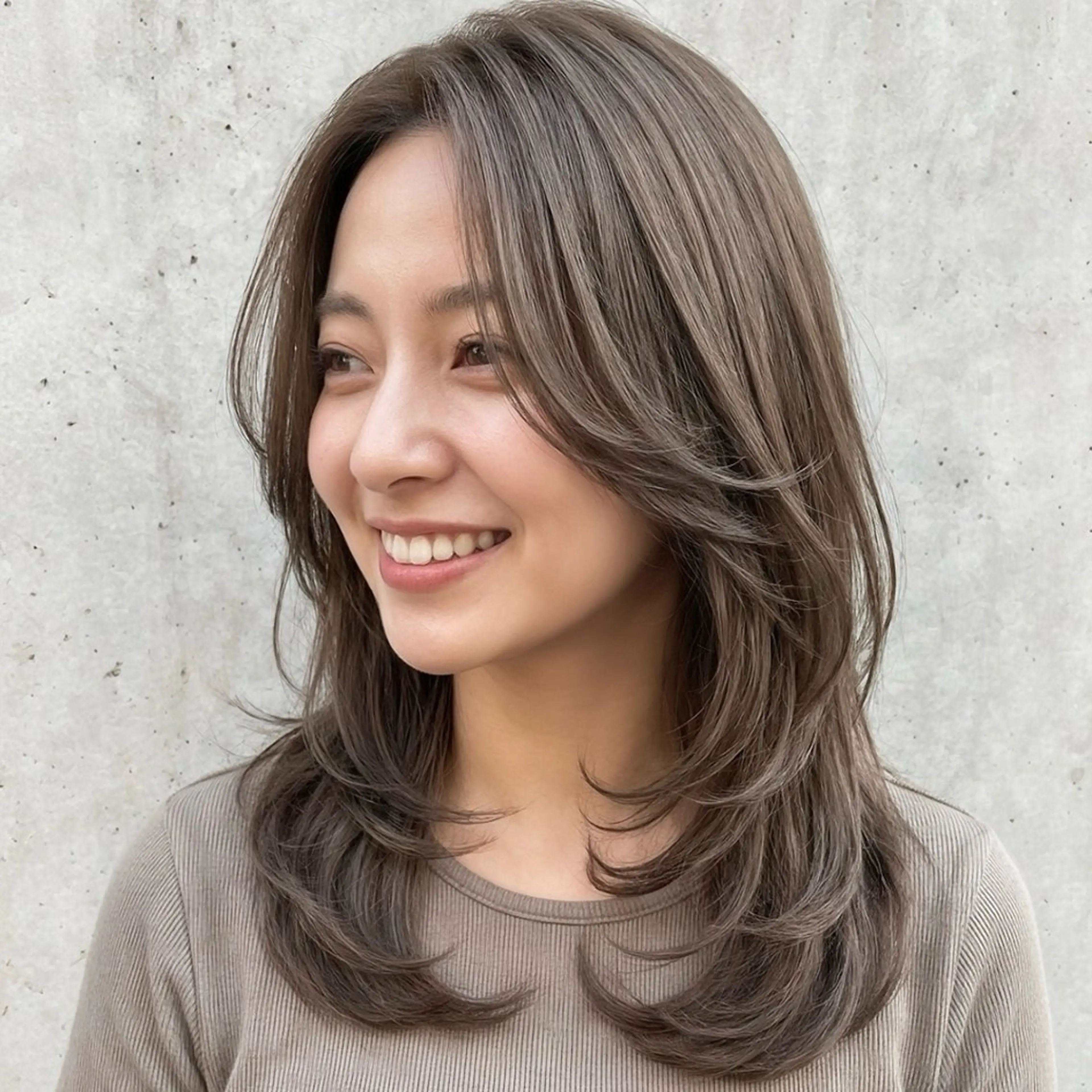 セミロング レイヤーカット カット トリートメント ヘアセット CAMUE代表 Masaのヘアスタイル