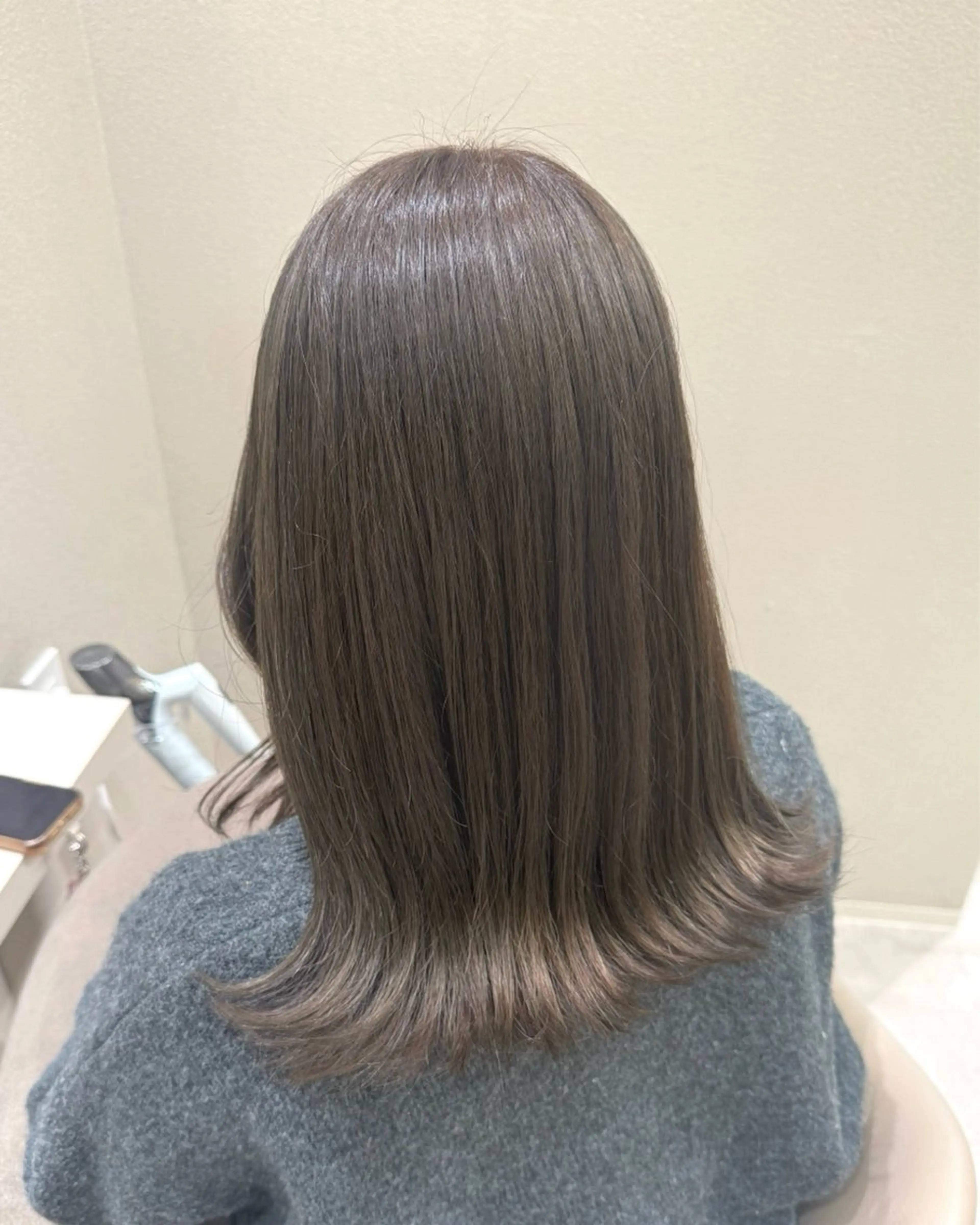 ミディアム カラー カット ヘアカラー MIYU透明感カラー ブリーチなしWカラーのヘアスタイル