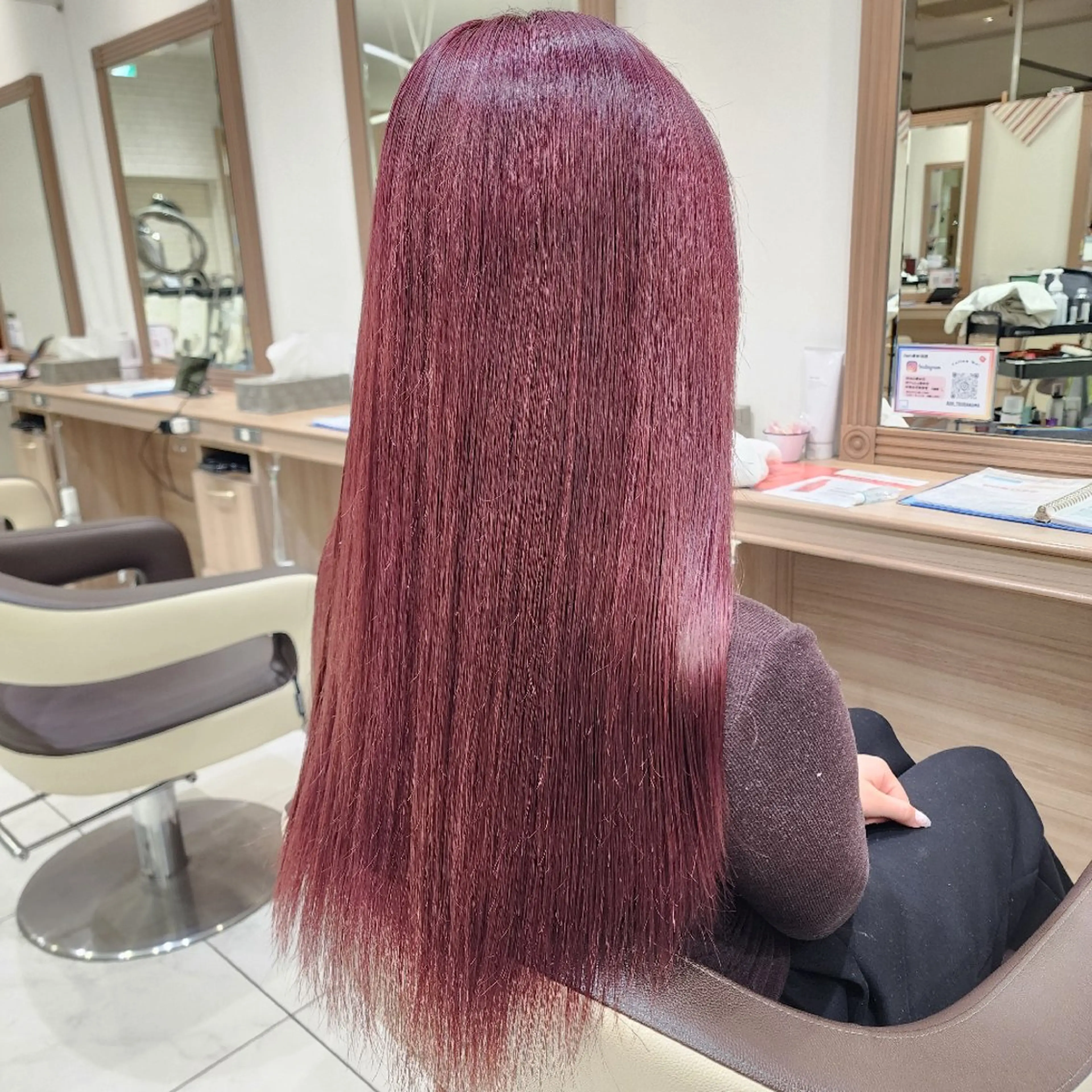 カラー ロング ブリーチ ピンクカラー カラー特化🔥中村 和貴＜Ash津田沼＞のヘアスタイル