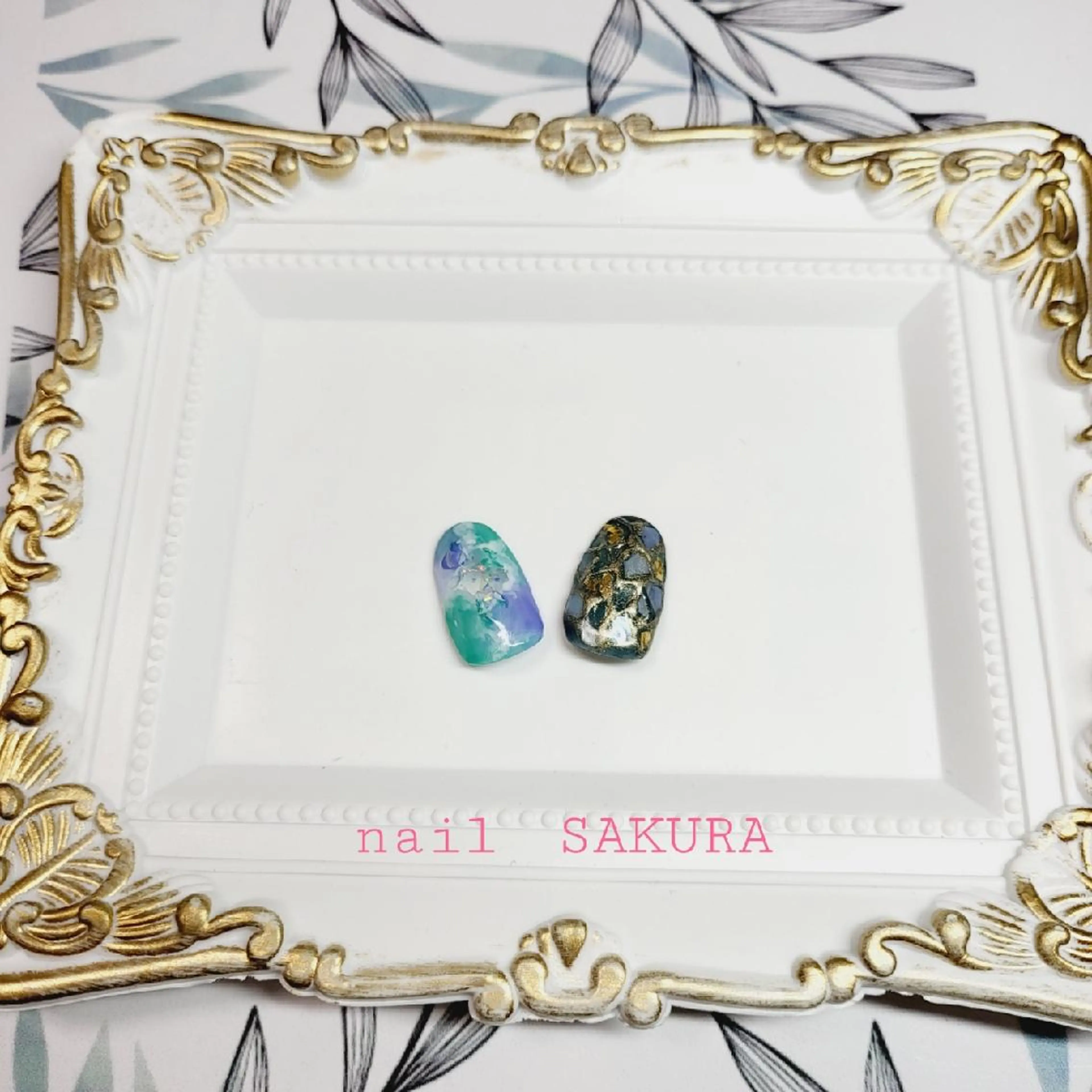 ネイル フットネイル グリーン nailSAKURA さとうゆきえのネイルデザイン