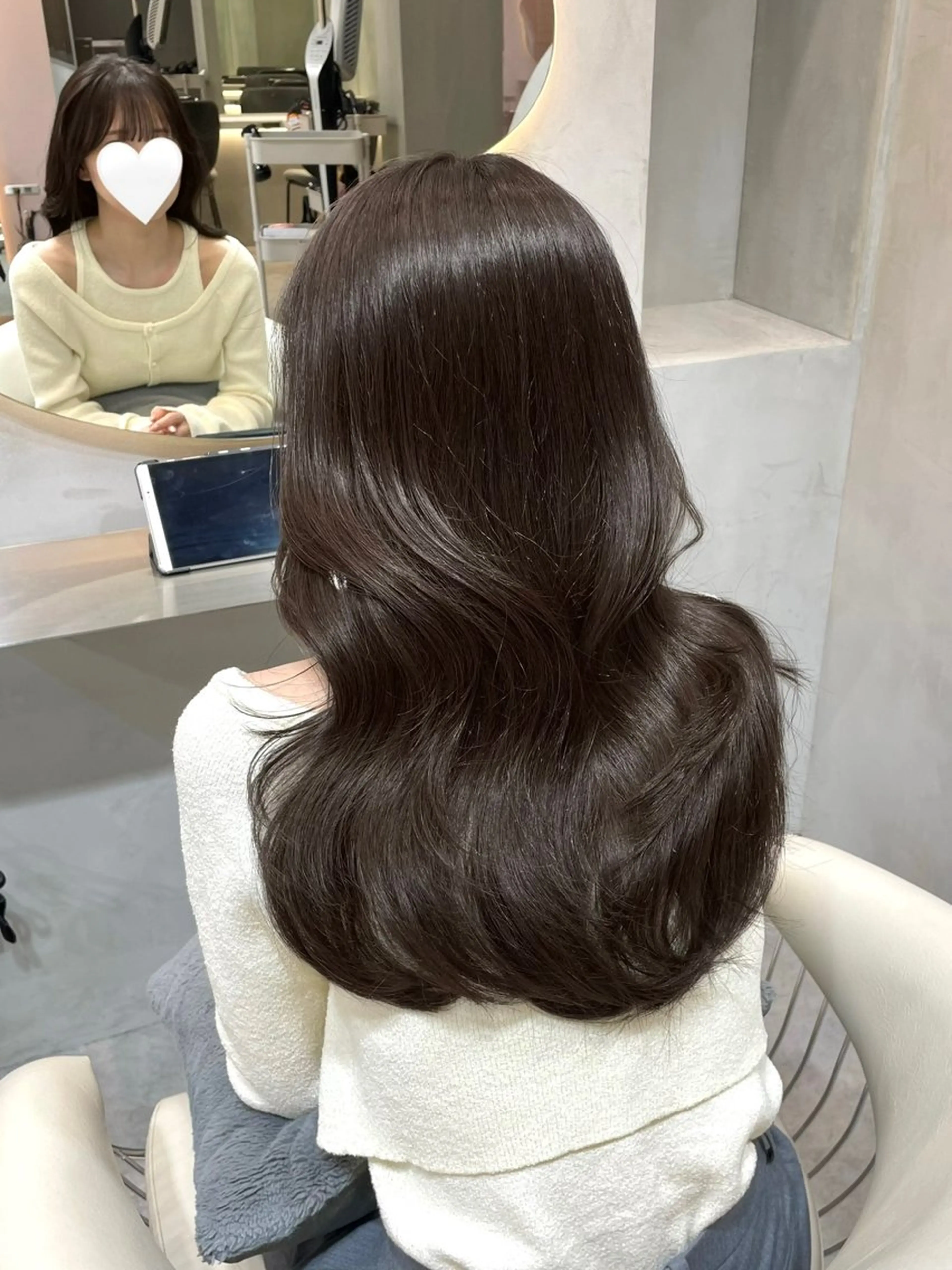 セミロング カラー 縮毛矯正ブリーチなし 🍒❤ゆうきのヘアスタイル