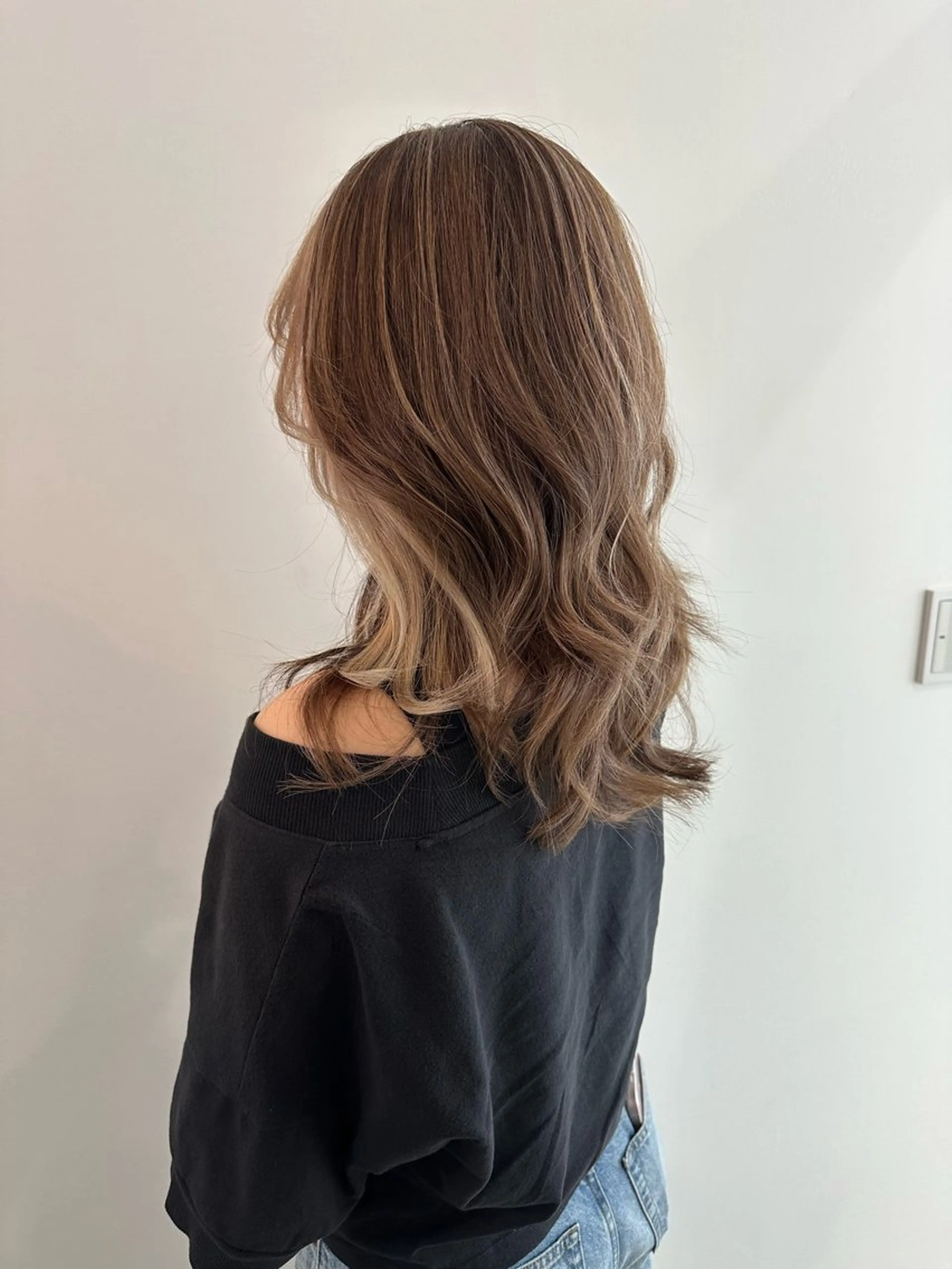 セミロング カラー カット ヘアカラー レイヤー/ナチュラル 💐nao.のヘアスタイル