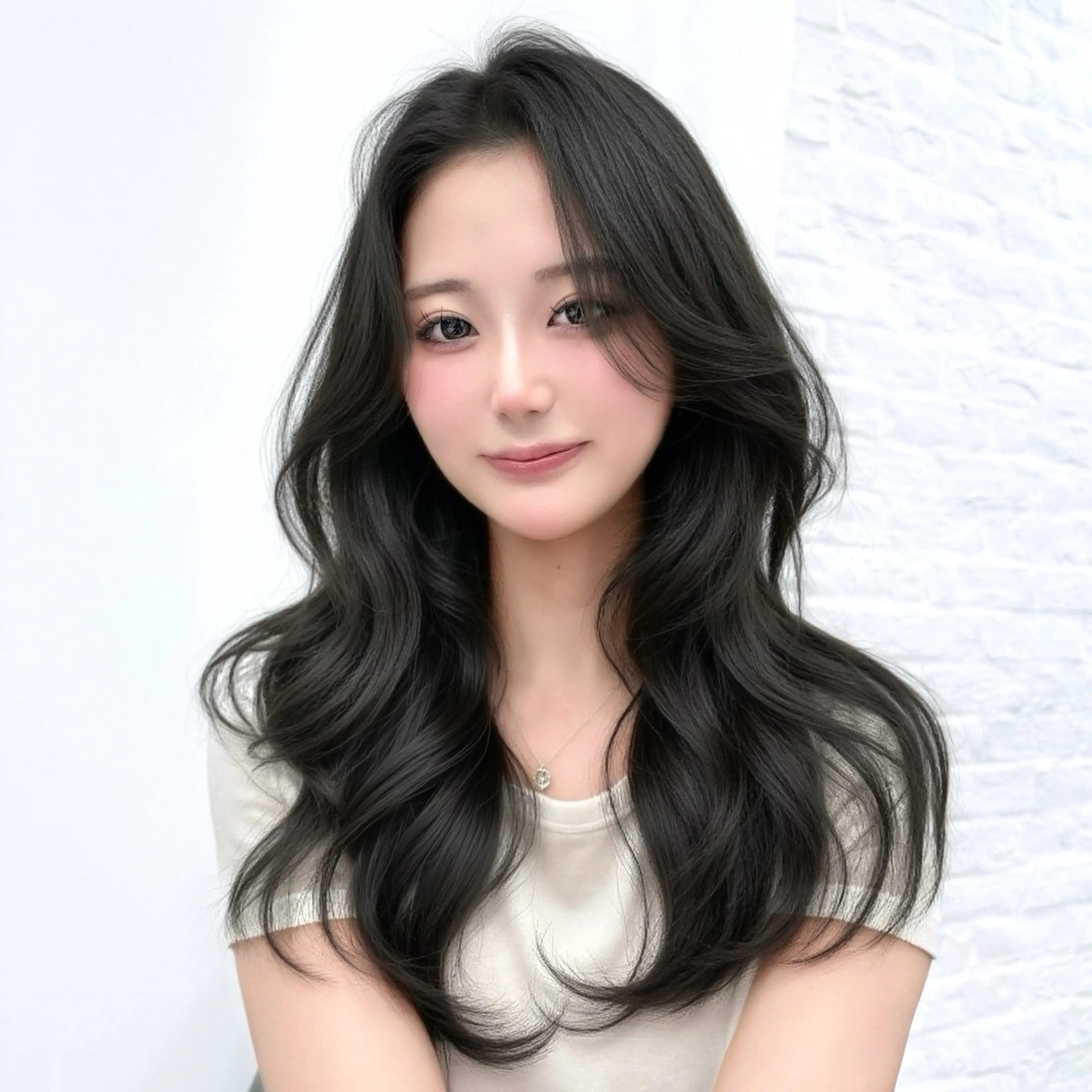 ロング カラー くびれヘア 髪質改善 韓国風ヘア レイヤーカット 似合わせカット カット ヘアカラー トリートメント 韓国ヘア🇰🇷× 髪質改善🫧テルのヘアスタイル