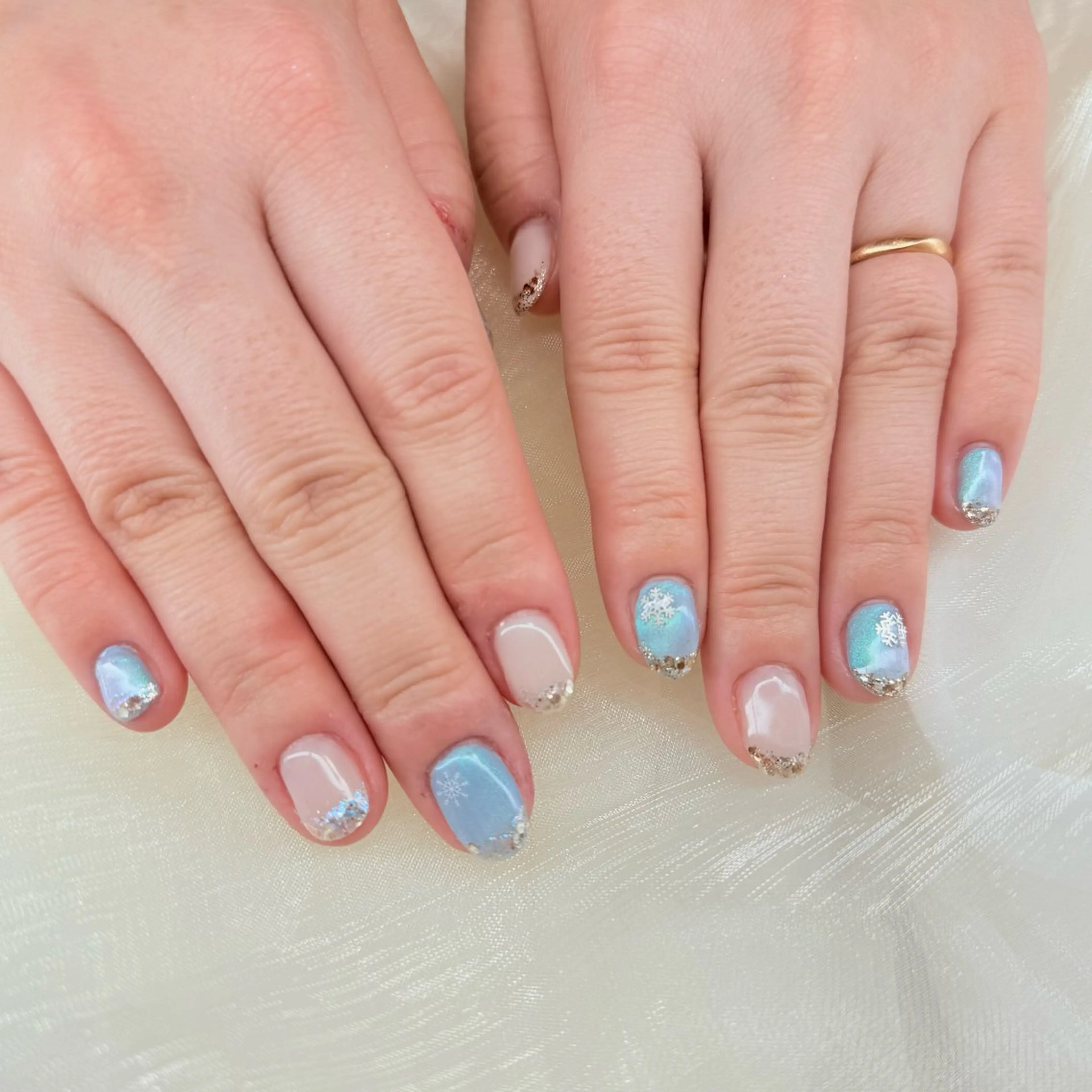 ネイル 冬ネイル ハンドネイル flan ゆいのネイルデザイン