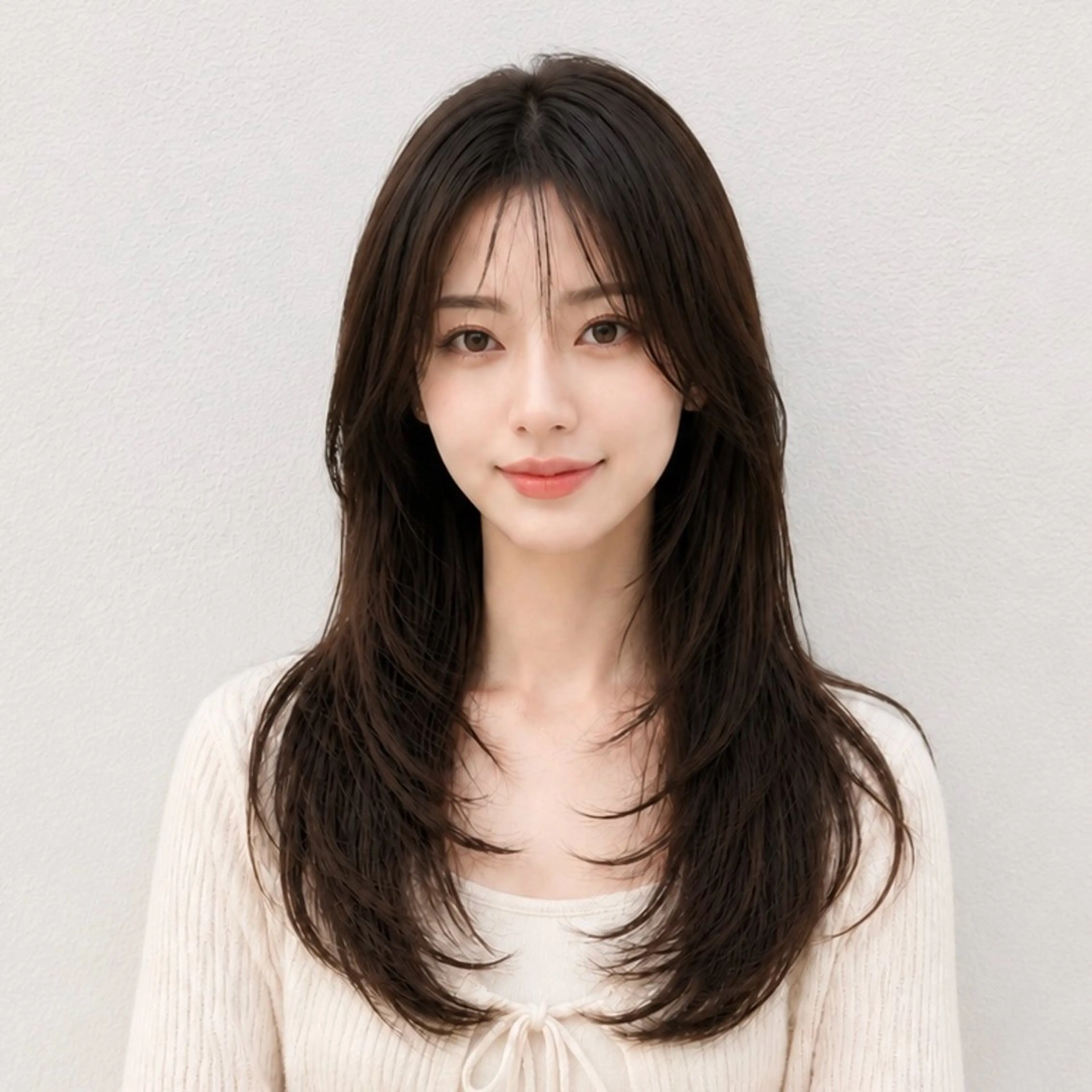 ロング カラー カット ヘアカラー トリートメント 【渋谷】中顔面短縮 ｜髪質改善｜れんのヘアスタイル